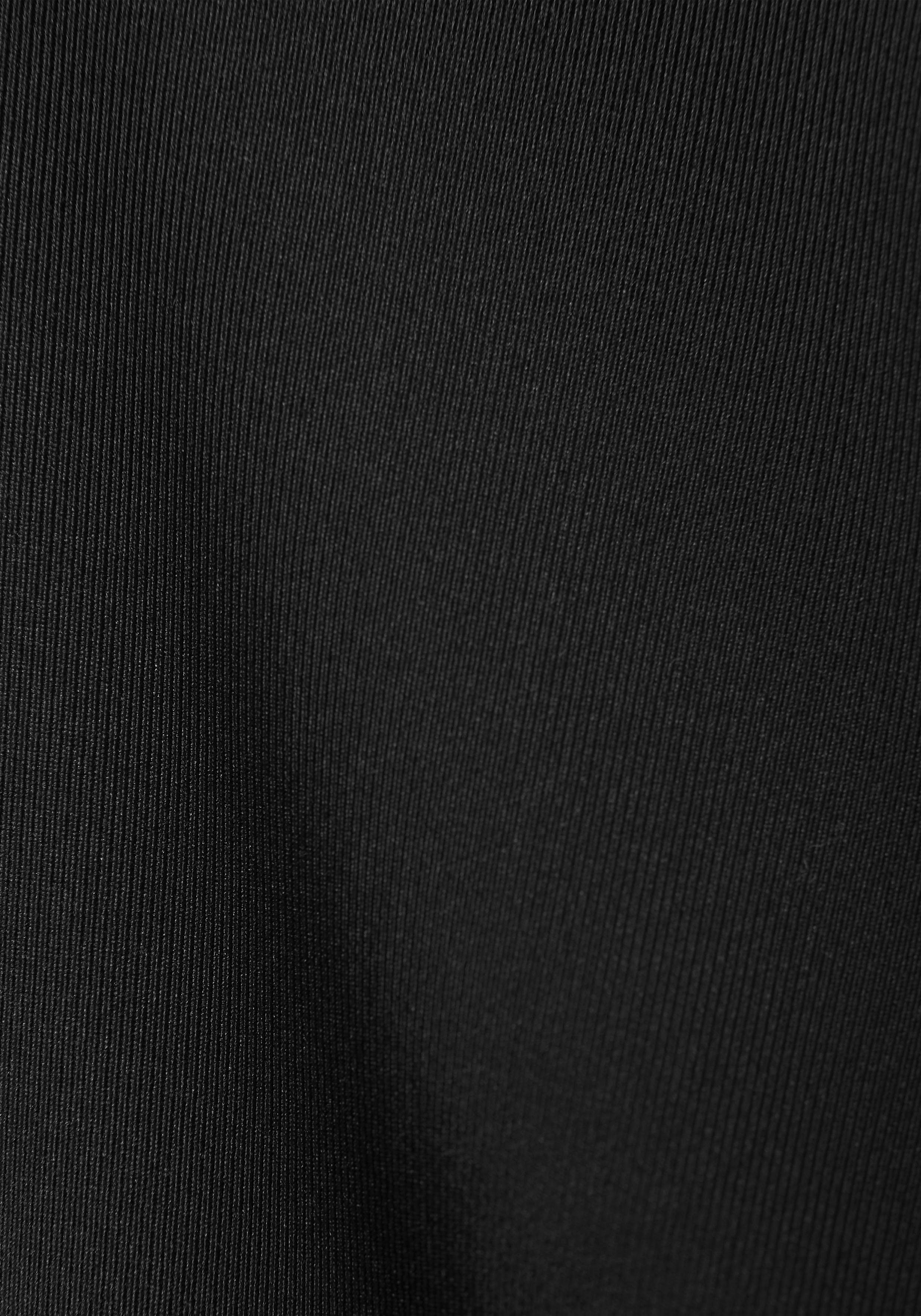LASCANA ACTIVE Kurzarmshirt Tropical mit breitem Rippeinsatz