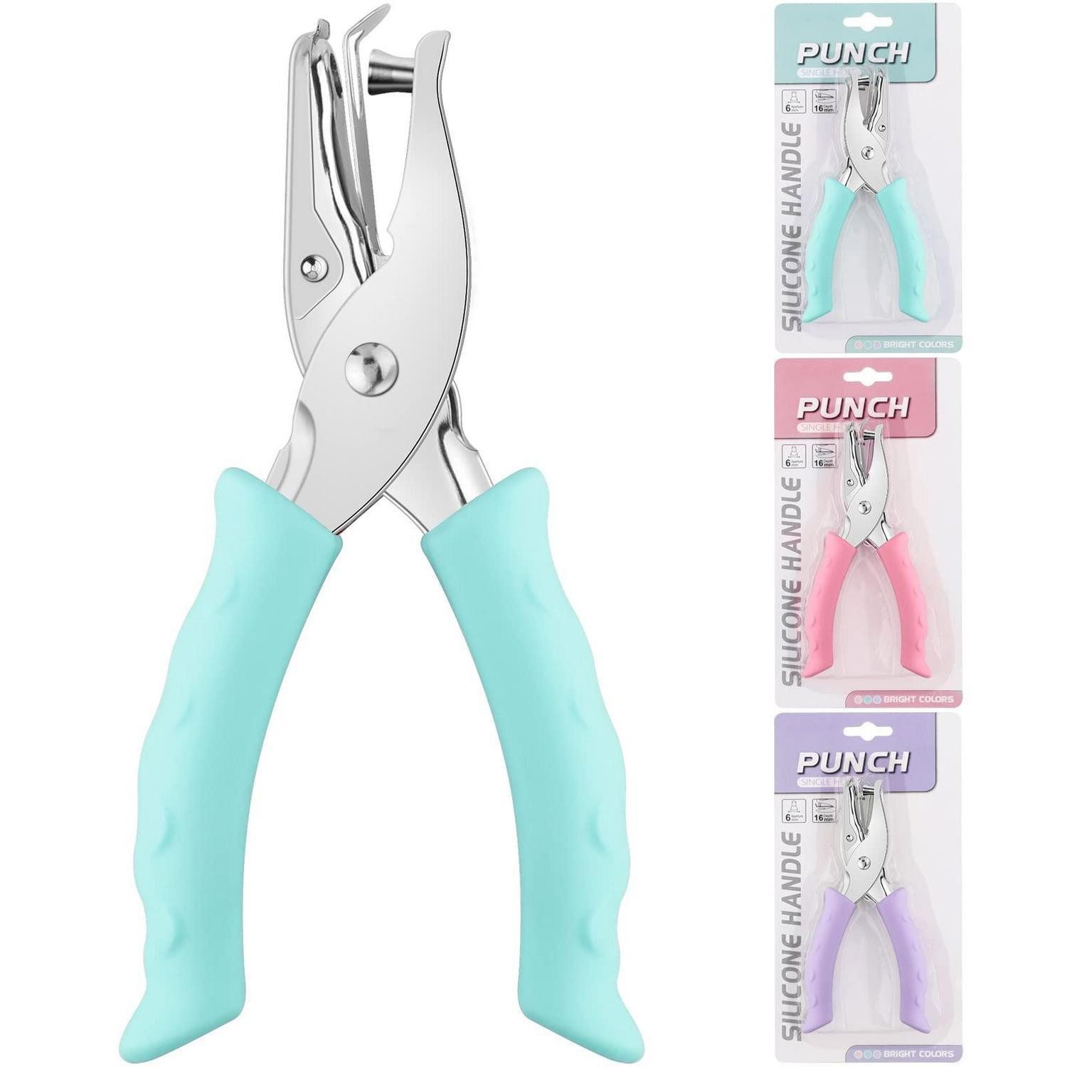 LuxusKollektion Locher Stanzer Rund 6mm Blau Metall Soft-Handle