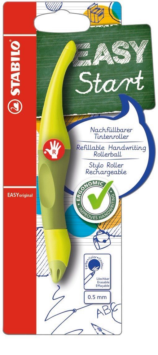 STABILO Tintenroller Tintenroller St. easy orig. Start L grün, rechts + 1 refill