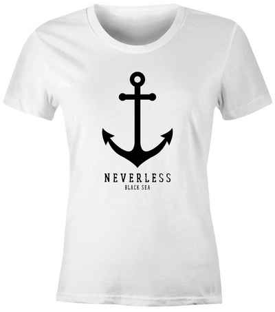 Neverless Print-Shirt Damen T-Shirt Anker Nautical Sailor Segeln Slim Fit Neverless® mit Print