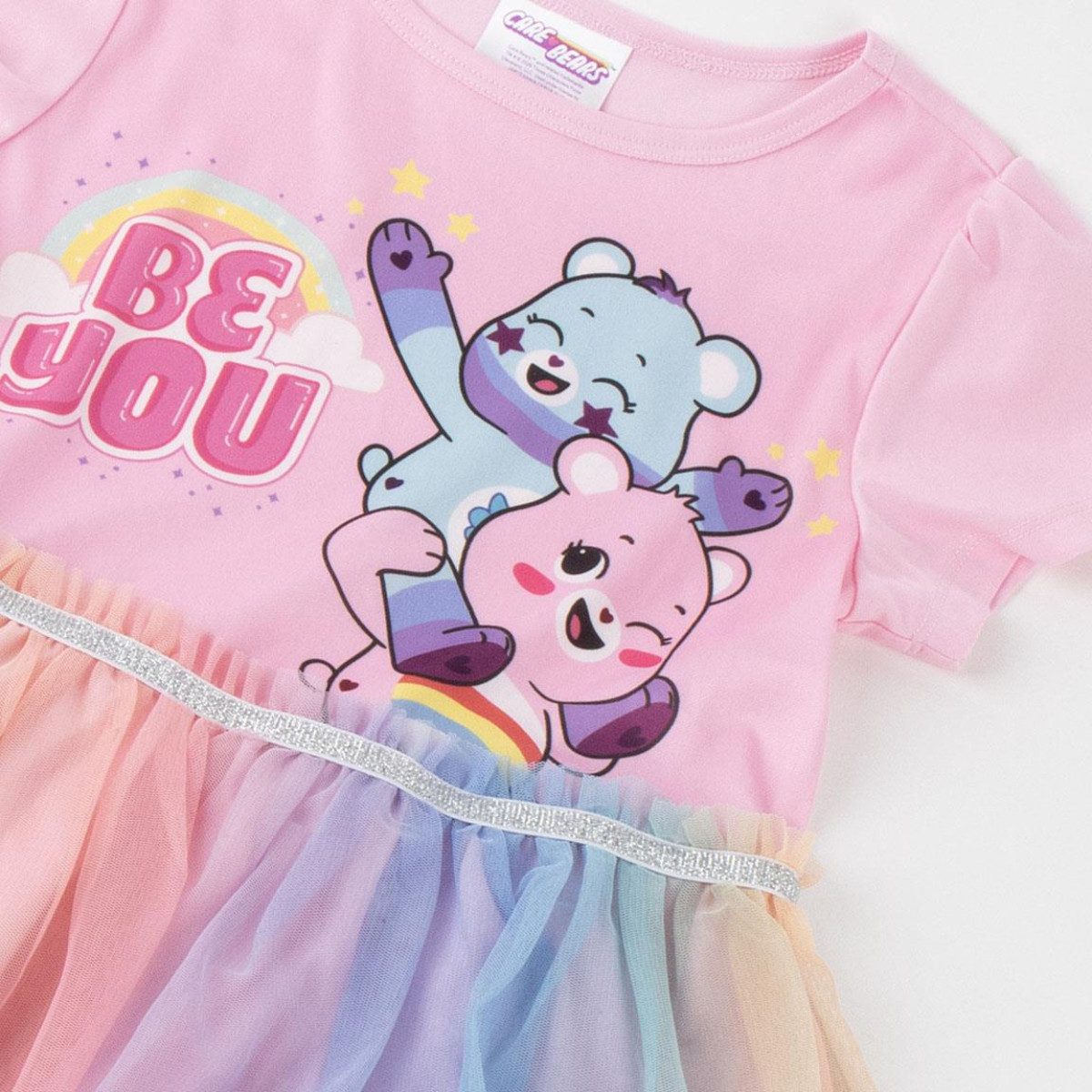 Care Bears Minikleid Kinder Kleid Single Jersey aus Polyester für Alltag und Freizeit