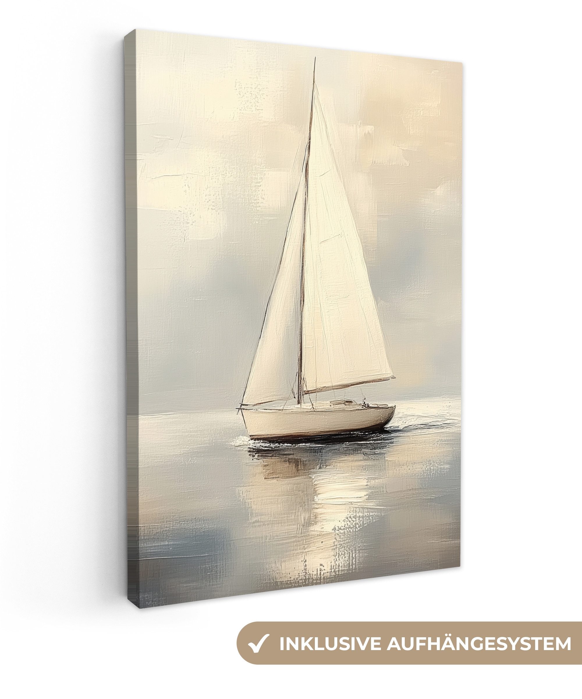 OneMillionCanvasses® Leinwandbild Segelschiff - Meer - Bewölkt, Fotodruck ( günstig online kaufen