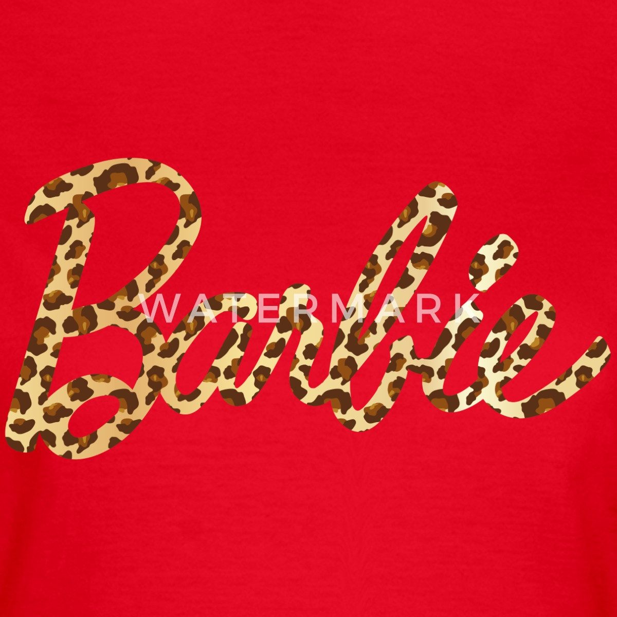 Spreadshirt T-Shirt Barbie Leo-Print Logo Frauen günstig online kaufen