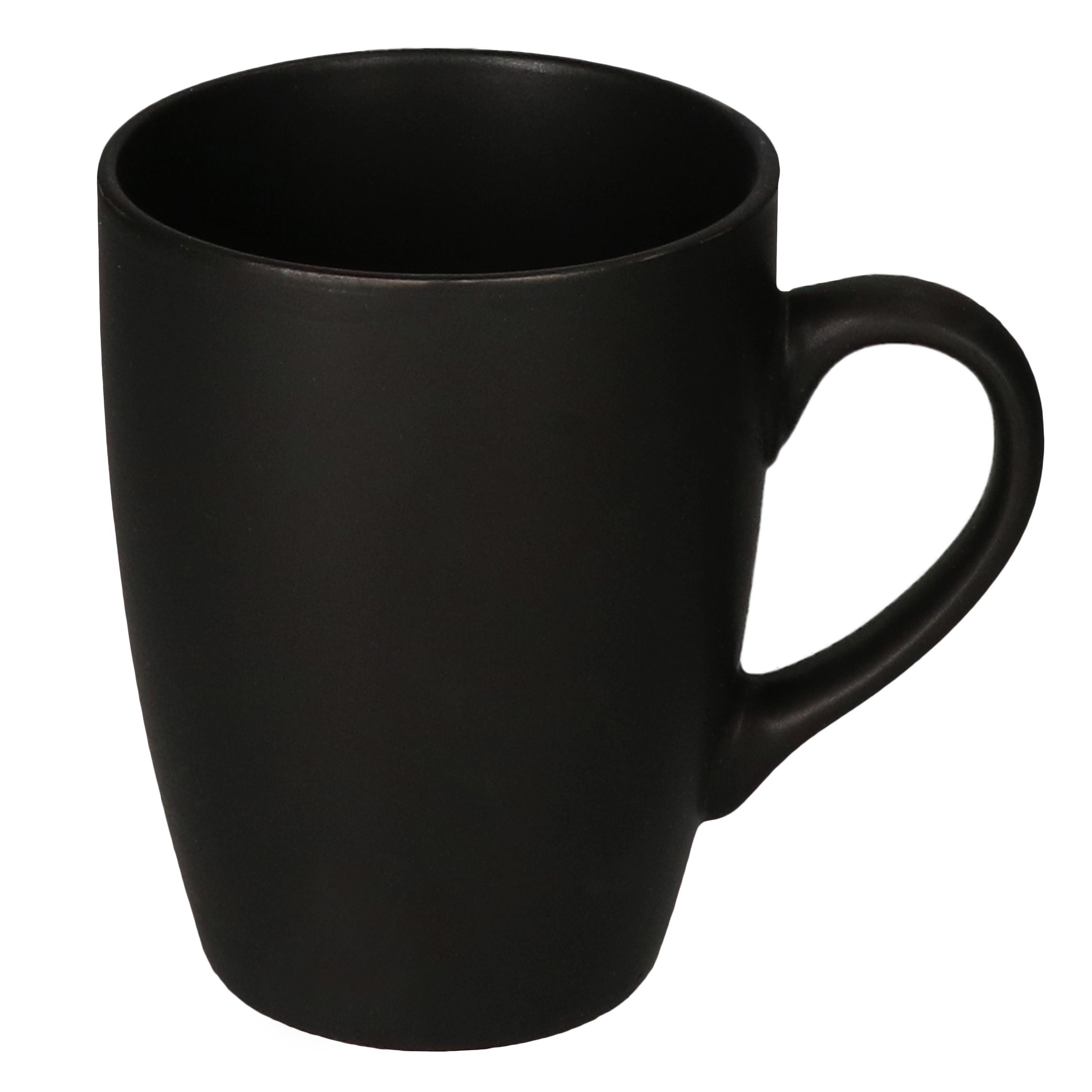 MamboCat Becher 6er Set Kaffeebecher Lampart Nero schwarz 340ml, Steingut