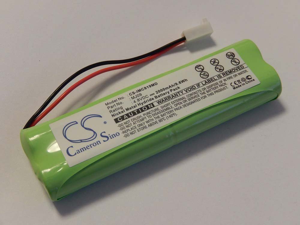 vhbw kompatibel mit I-Stat MCP9819-065 Akku NiMH 2000 mAh (4,8 V)