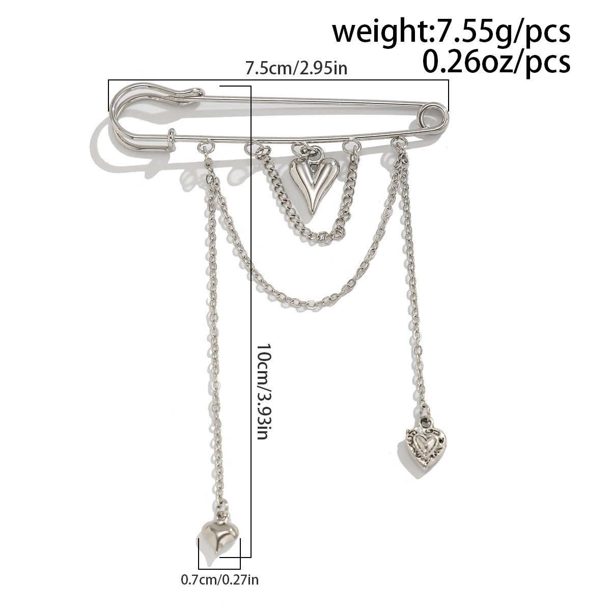 VEKROBOT Hosenkette Hosenkürzer Clip mit Kette Ketten Nieten Knöchelkette Bein Kette, (1-tlg), Broschenkette mit Fransen für Blazer Jacke Damen Anstecker