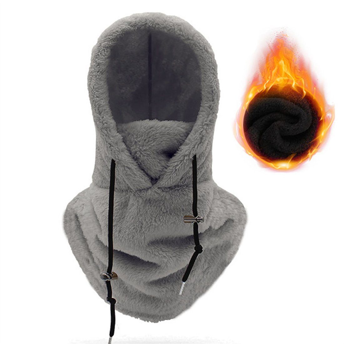 Sturmhaube Grau Kopfbedeckung Ski Maske,Multifunktionale Windproof Warme Reiten DÖRÖY Winter