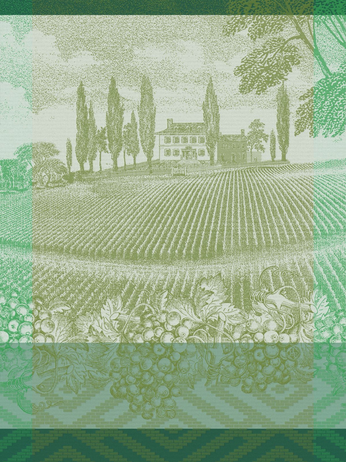 Le Jacquard Francais Geschirrtuch Geschirrtuch Vignoble Vigne 60x80 cm, (1-tlg., 1 x Geschirrtuch), jacquard-gewebt