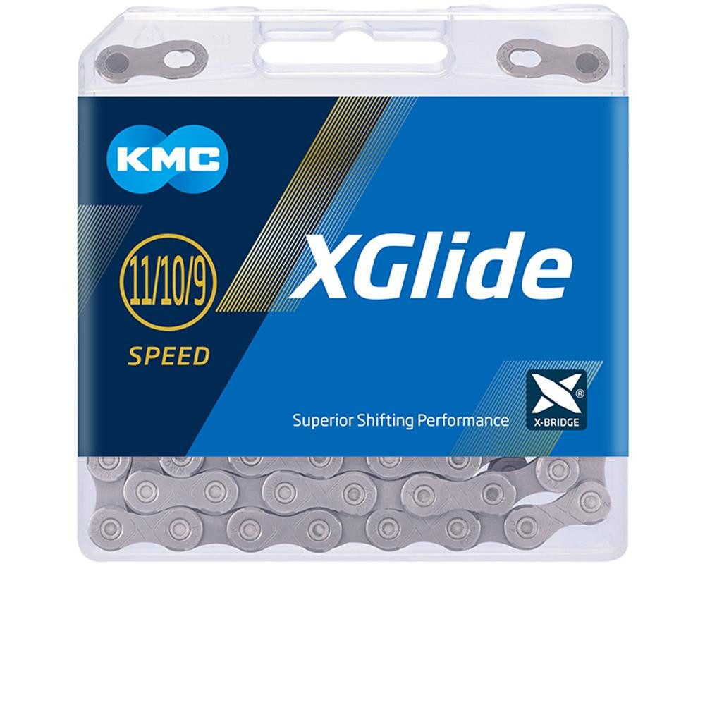 KMC Fahrradkette KMC X-Glide CUES Fahrradkette grau 126 Glieder 9-11 fach inkl. Missing