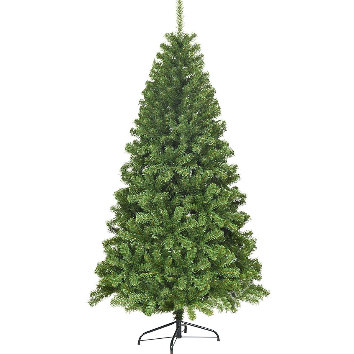 COSTWAY Künstlicher Weihnachtsbaum Weihnachtsbaum Nordfichte aus PVC 180/230cm, Kunstbaum Klappsystem grün