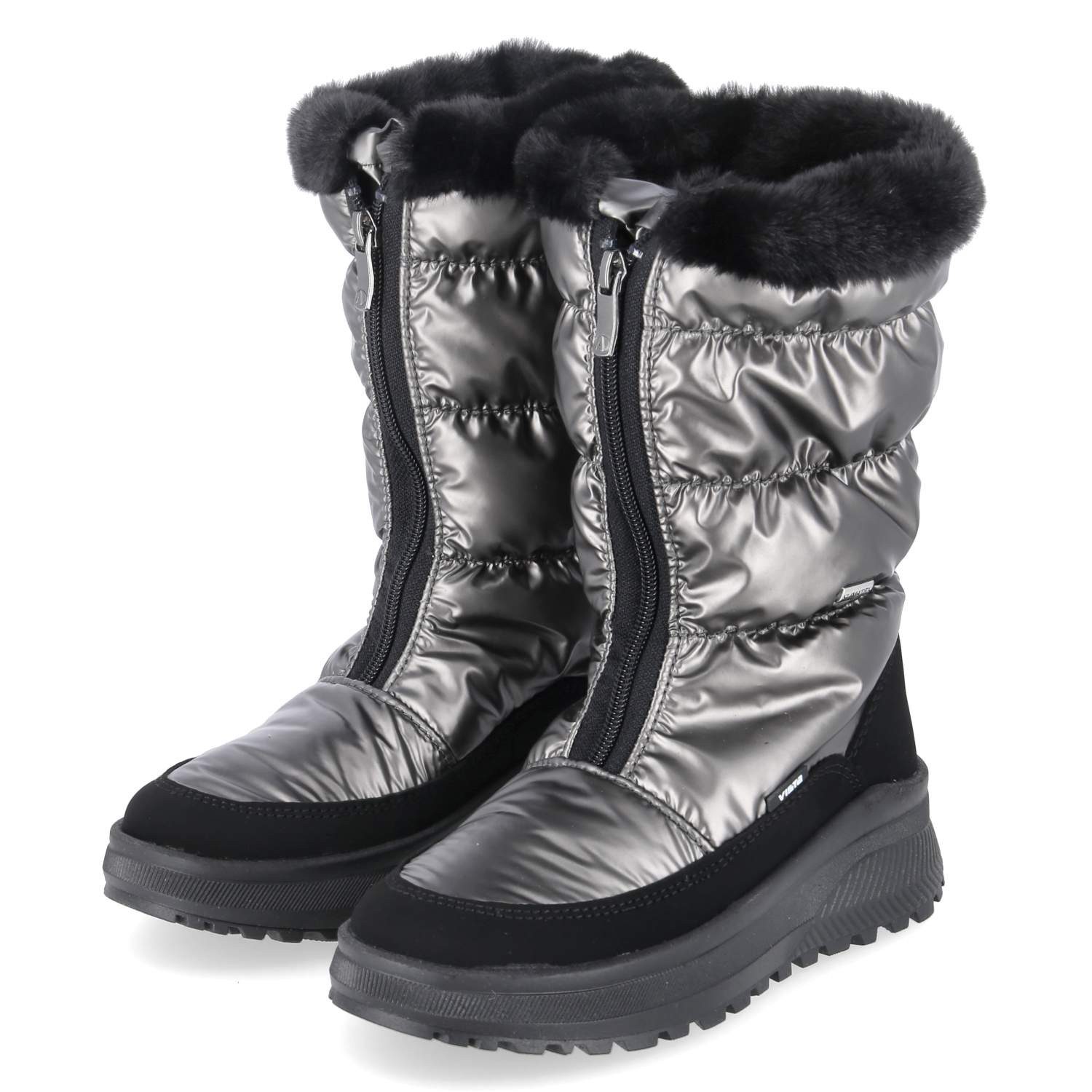 Vista Vista 24-08791 peltro Damen Textil & Synthetik grau Stiefel günstig online kaufen