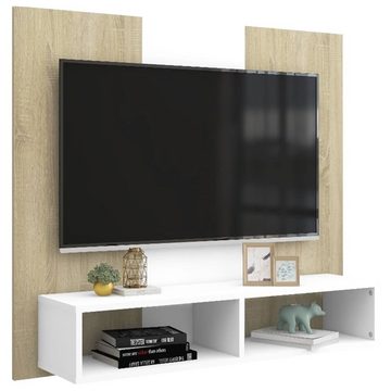 möbelando TV-Board Güsten (L/B/H: 102x23x90 cm), in Weiß und Sonoma-Eiche