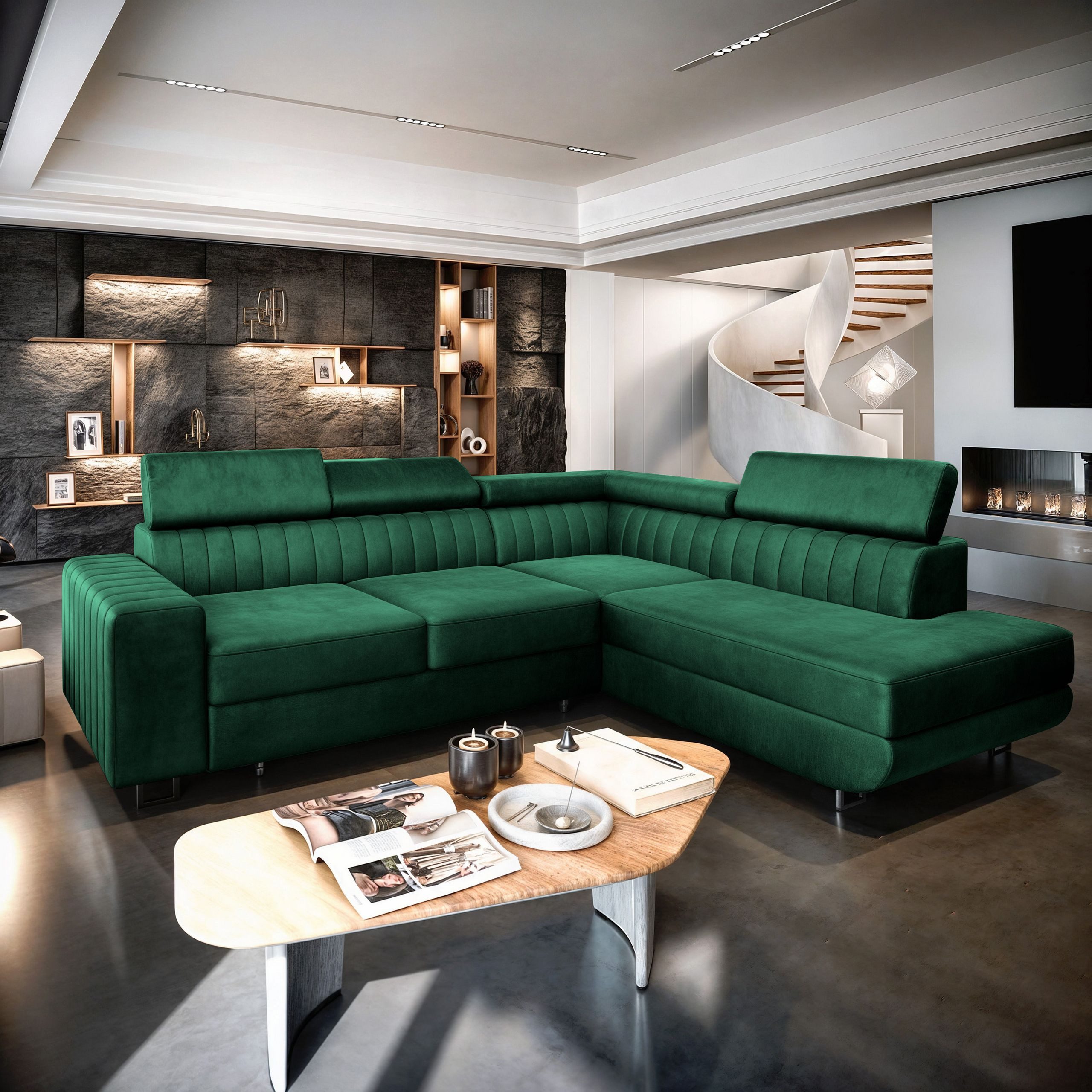 Masseno Ecksofa NOLA mit Schlaffunktion L-Form, günstig online kaufen