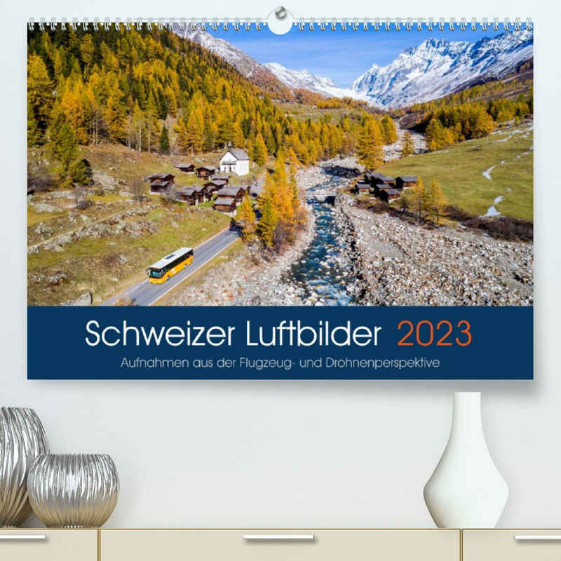 CALVENDO Wandkalender Schweizer Luftbilder (Premium, hochwertiger DIN A2 Wandkalender 2023, Kunstdruck in Hochglanz)