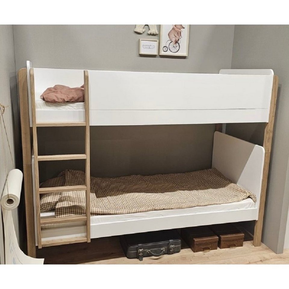Hoppekids Etagenbett, Liegefläche 70×160 cm, mit Textilset und wahlweise mit Matratze