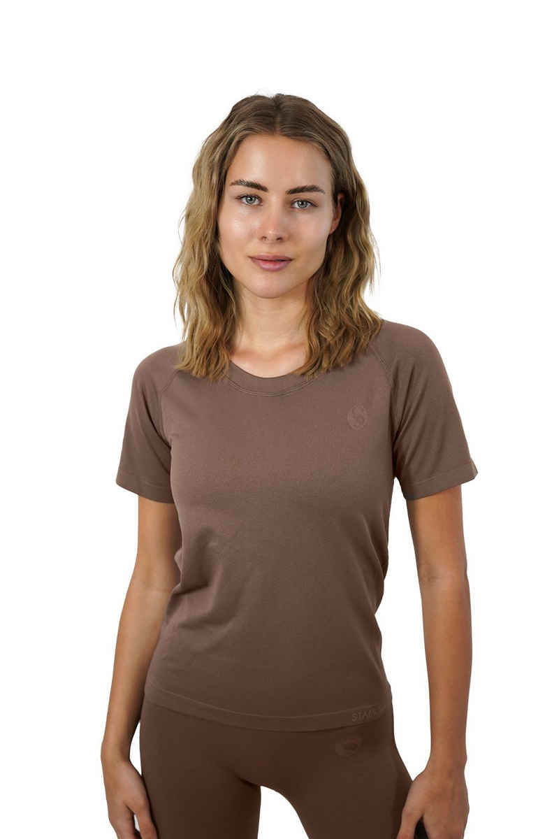 Stark Soul® T-Shirt Damen Sportshirt Kurzarm RACER Sport Shirts Seamless. mit Rundhalsausschnitt