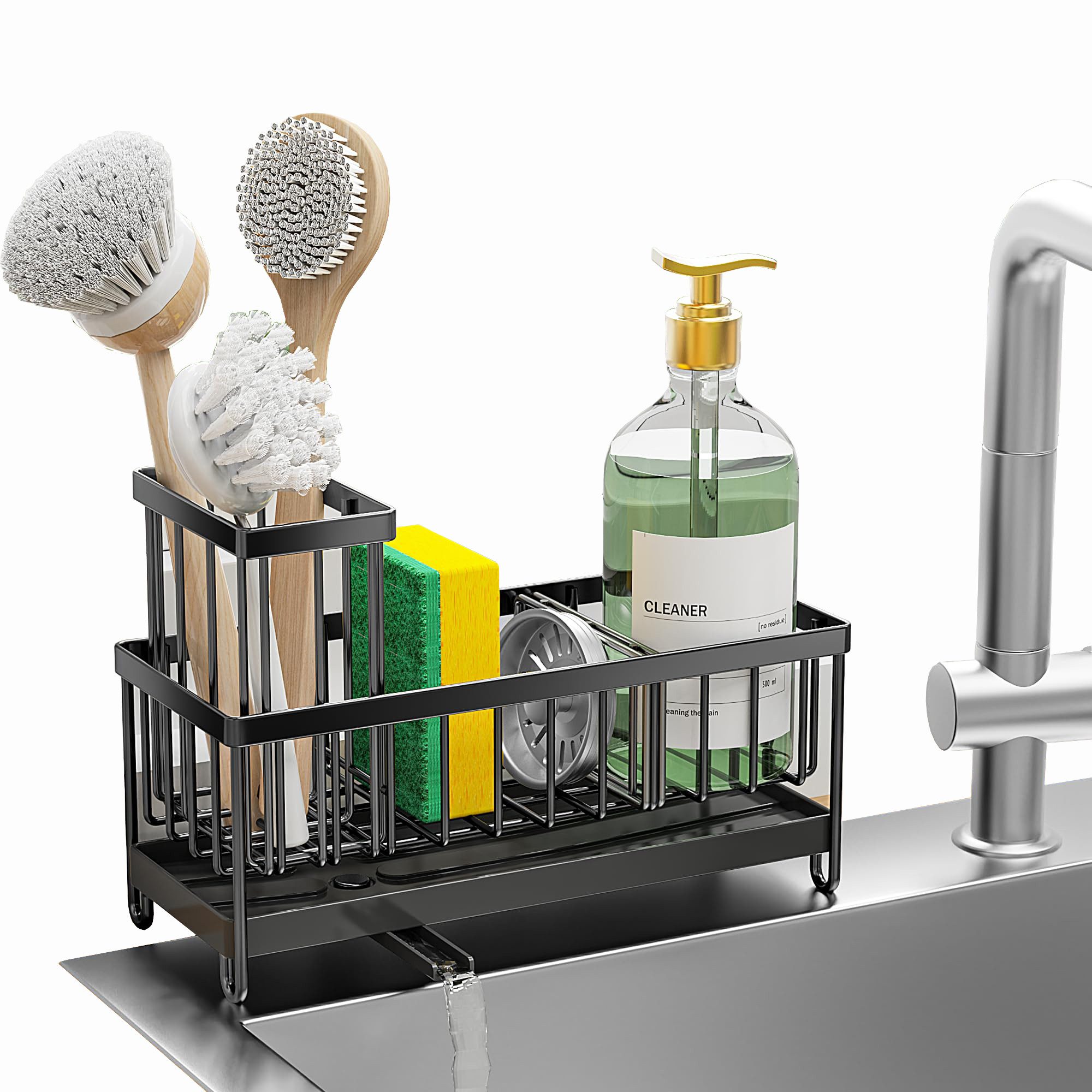 Coonoor Küchenorganizer-Set Spülbecken Organizer Edelstahl mit Handtuchhalt günstig online kaufen