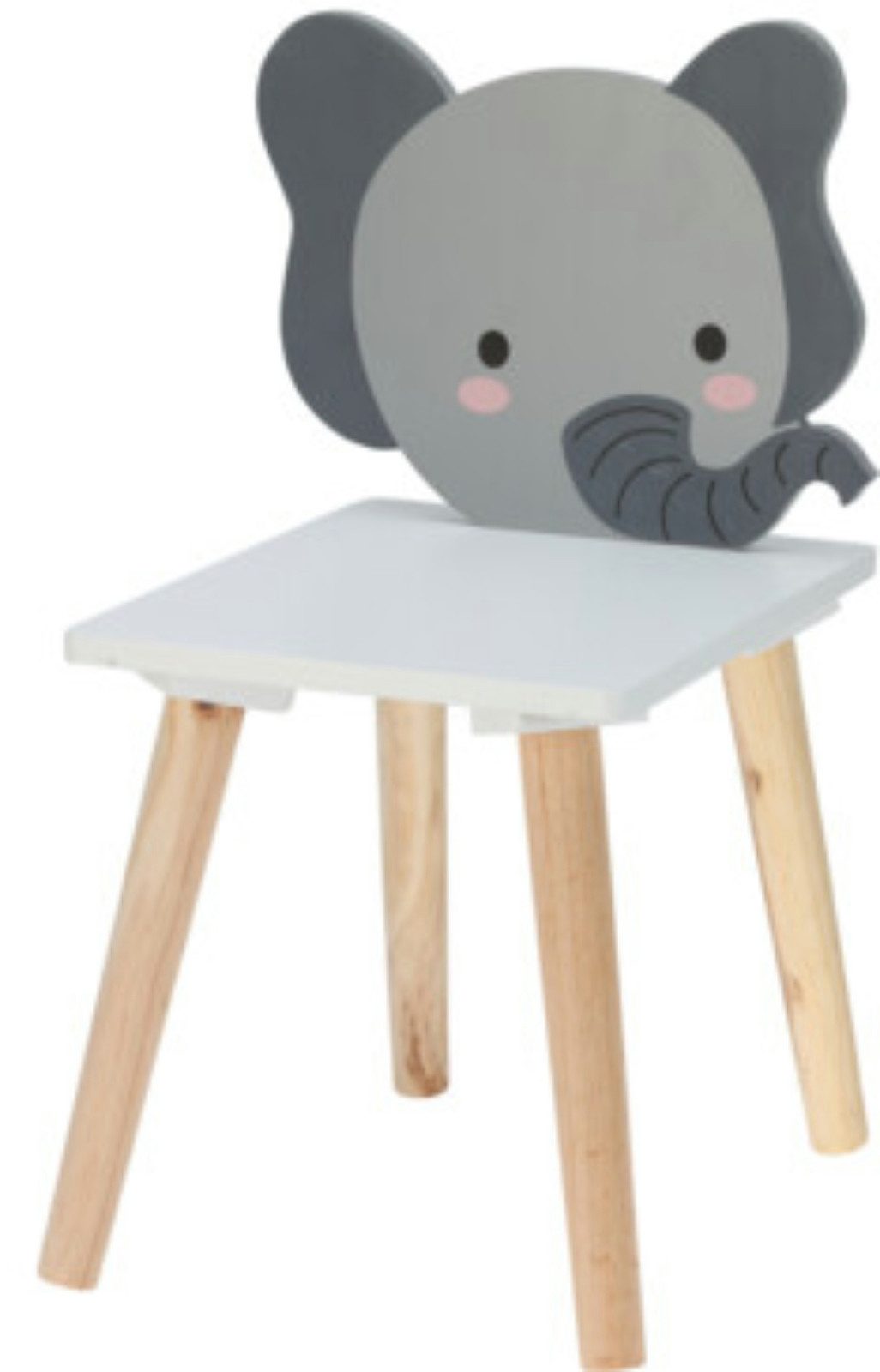 Koopman Kinderstuhl Kinderhocker Holzstuhl Weiß / günstig online kaufen