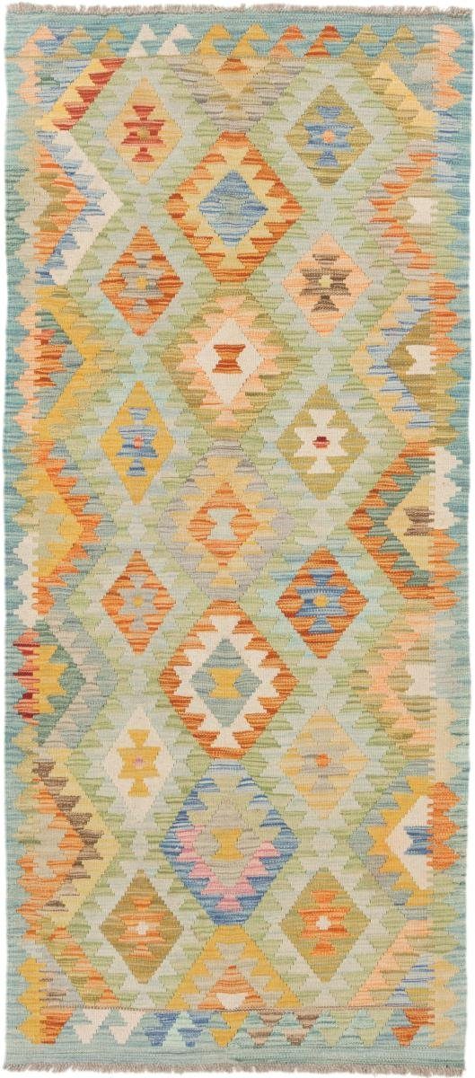 Orientteppich Kelim Afghan 87x198 Handgewebter Orientteppich Läufer, Nain Trading, rechteckig, Höhe: 3 mm | Kurzflor-Teppiche