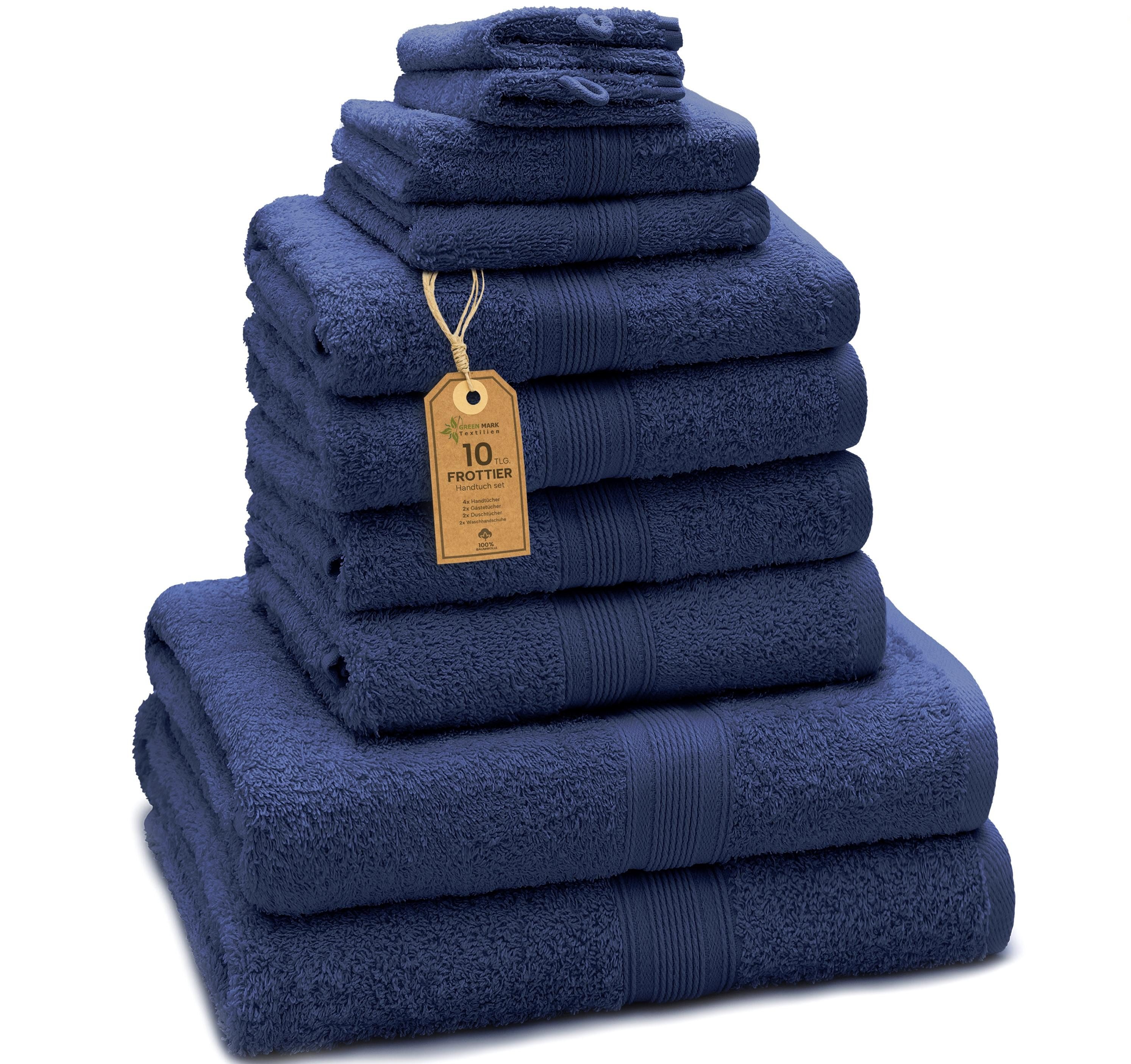 Handtuch Set 10 tlg. Frottier Handtuch-Set