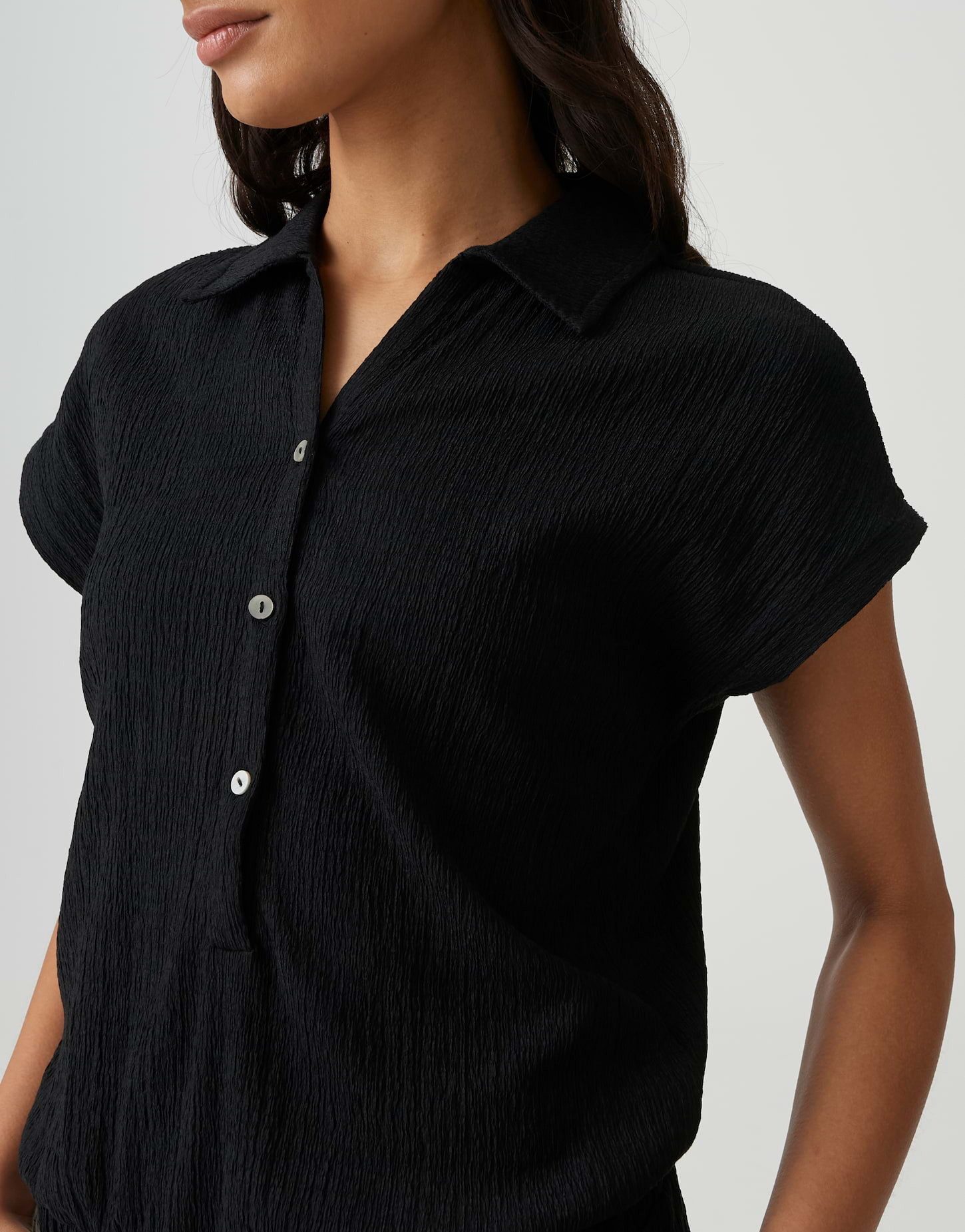 OPUS Jumpsuit MELTI POLO Relaxed in dynamischer Crash Optik