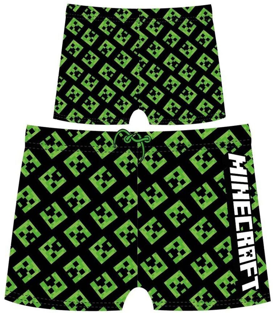 Minecraft Boxer-Badehose MINECRAFT Jungen Schwimm Boxer Badehose All Over Logo