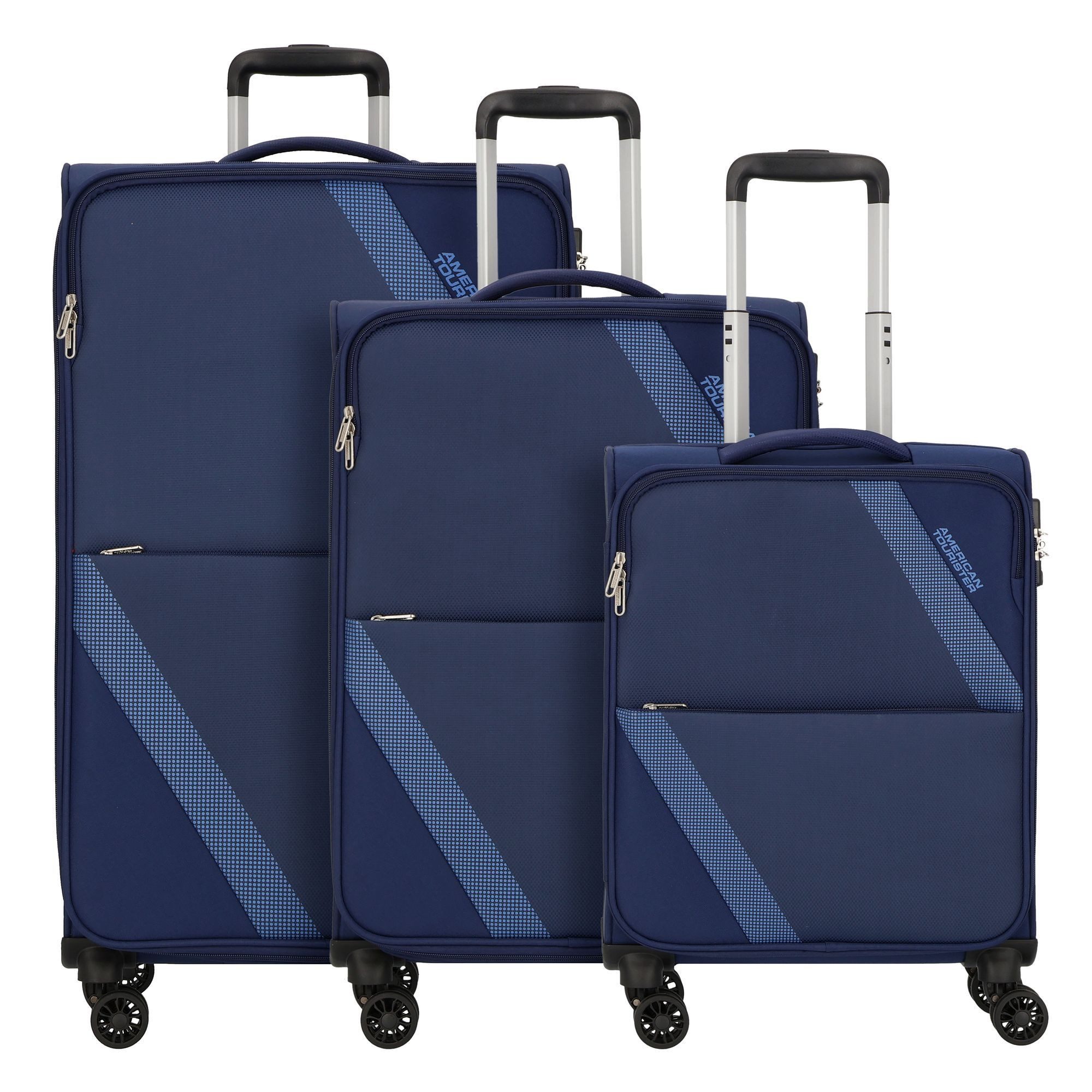 American Tourister® Trolleyset Star Max, 4 Rollen, (3-teilig, 3 tlg), Polyester