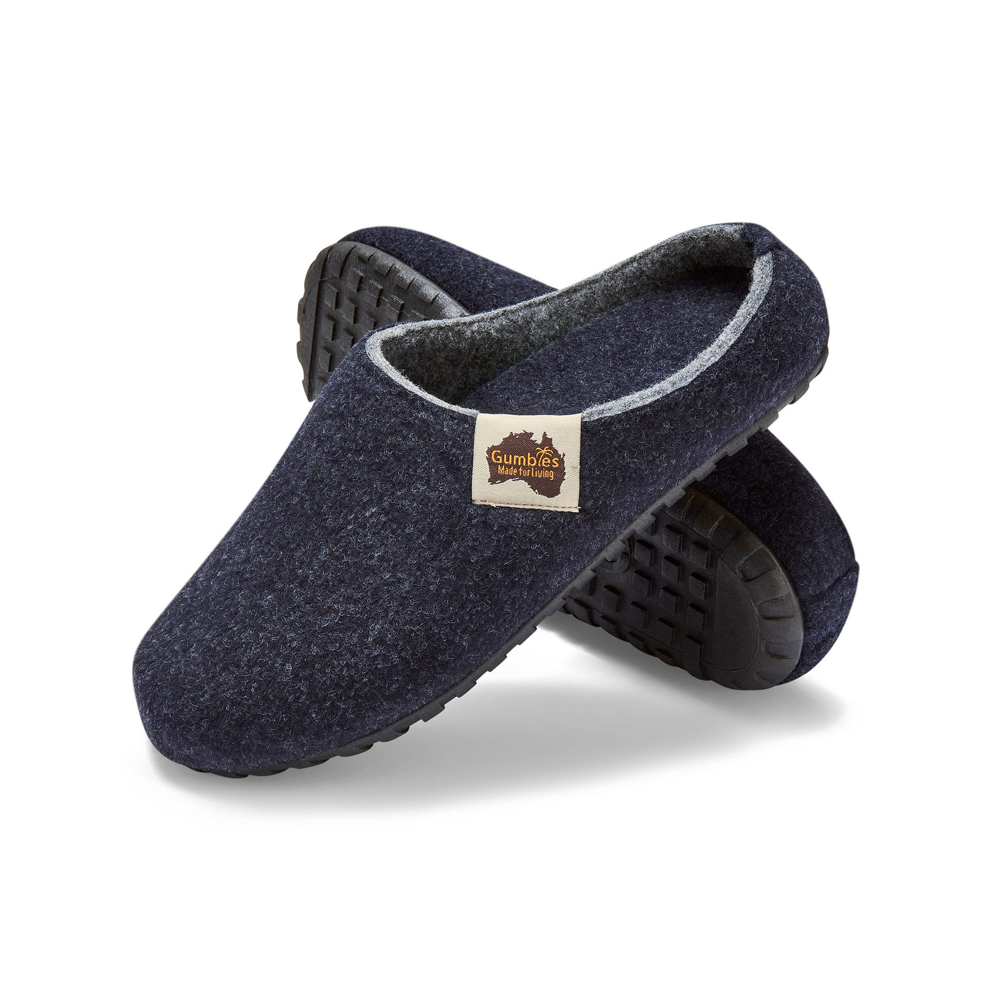 Outback Slipper in Navy Grey Hausschuh