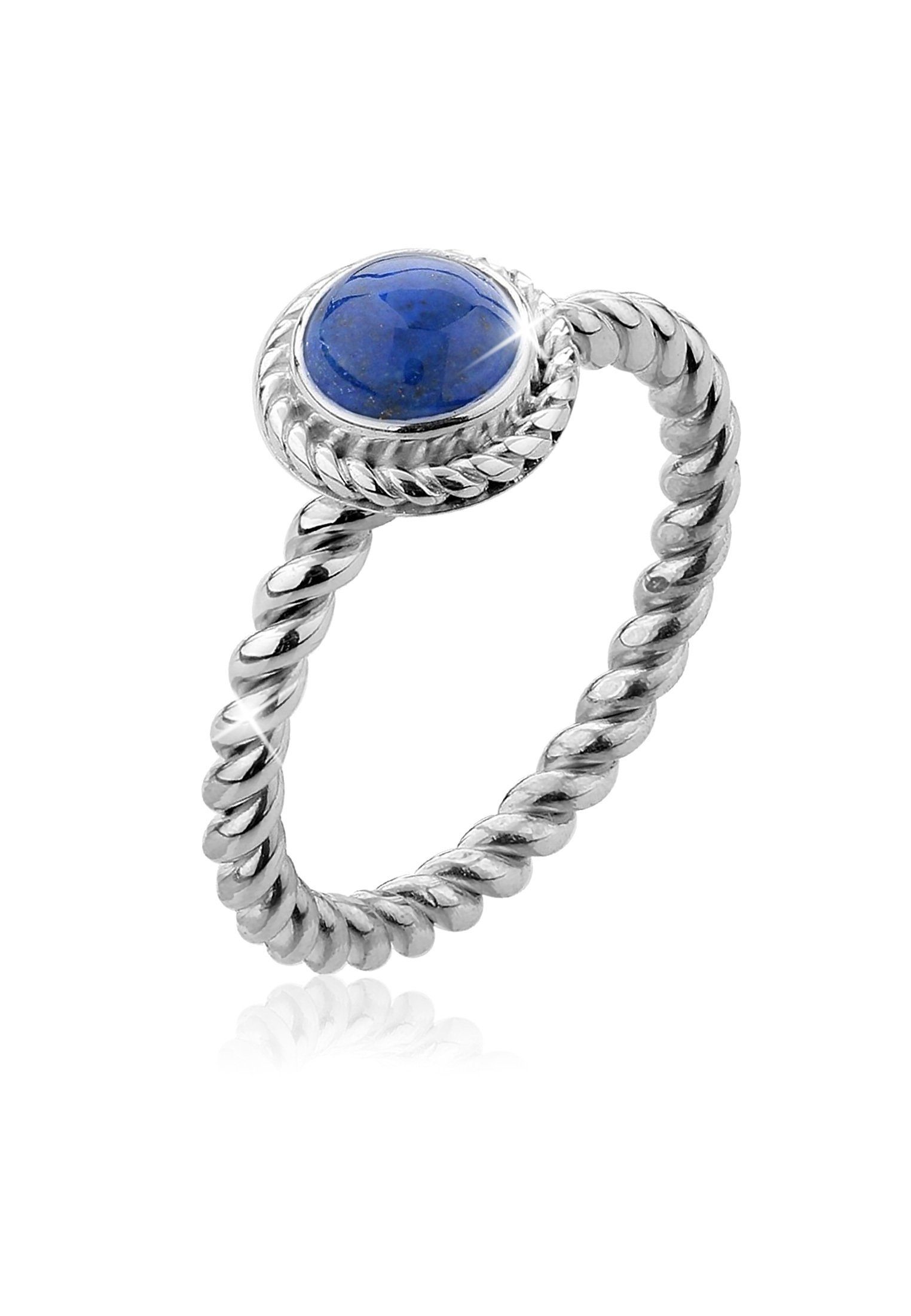 Fingerring Lapislazuli Geburtsstein September Edel 925 Silber