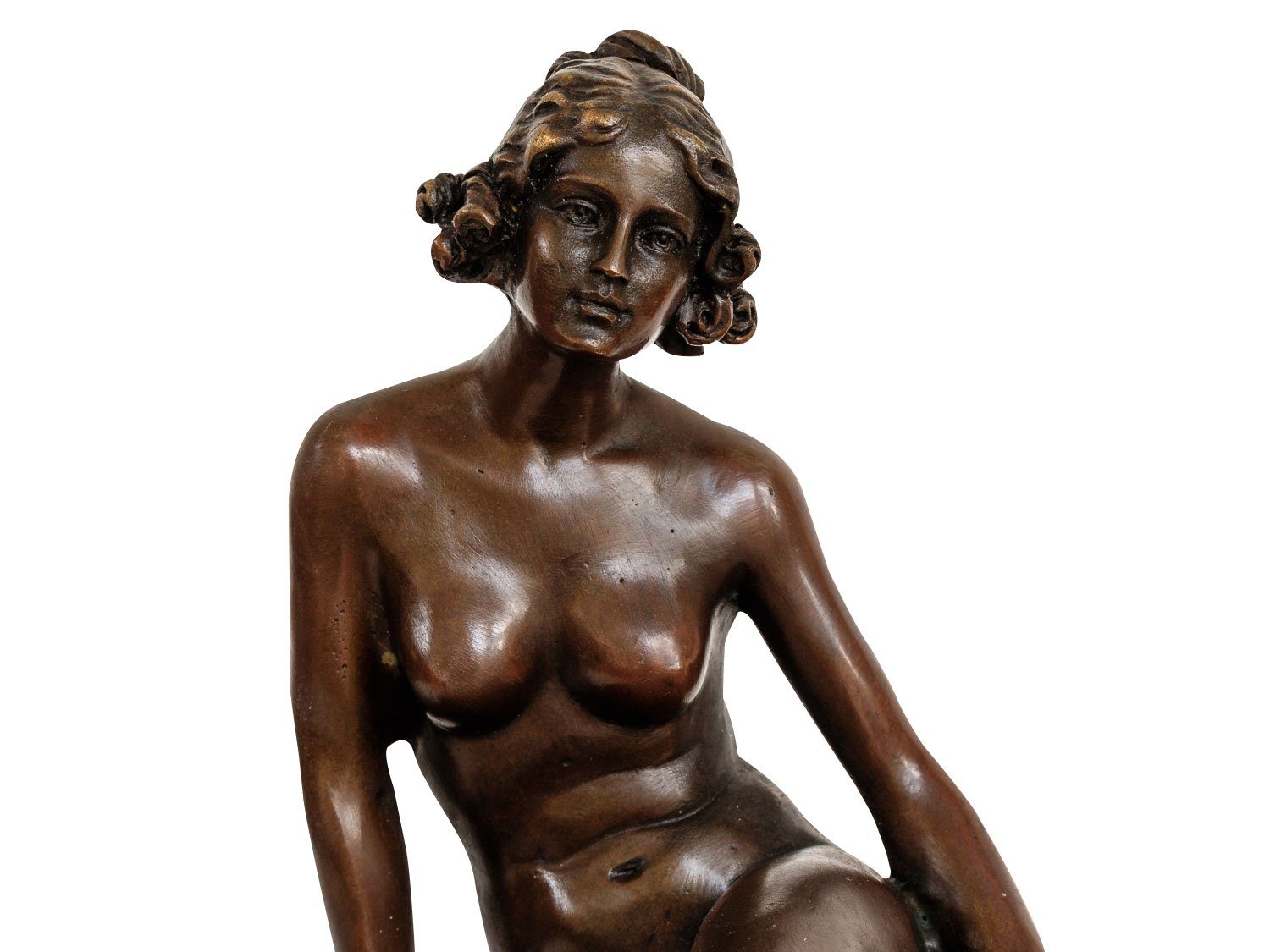 Aubaho Skulptur Bronzefigur erotische Kunst Bronzeskulptur Anti Frau Bronze Erotik Akt