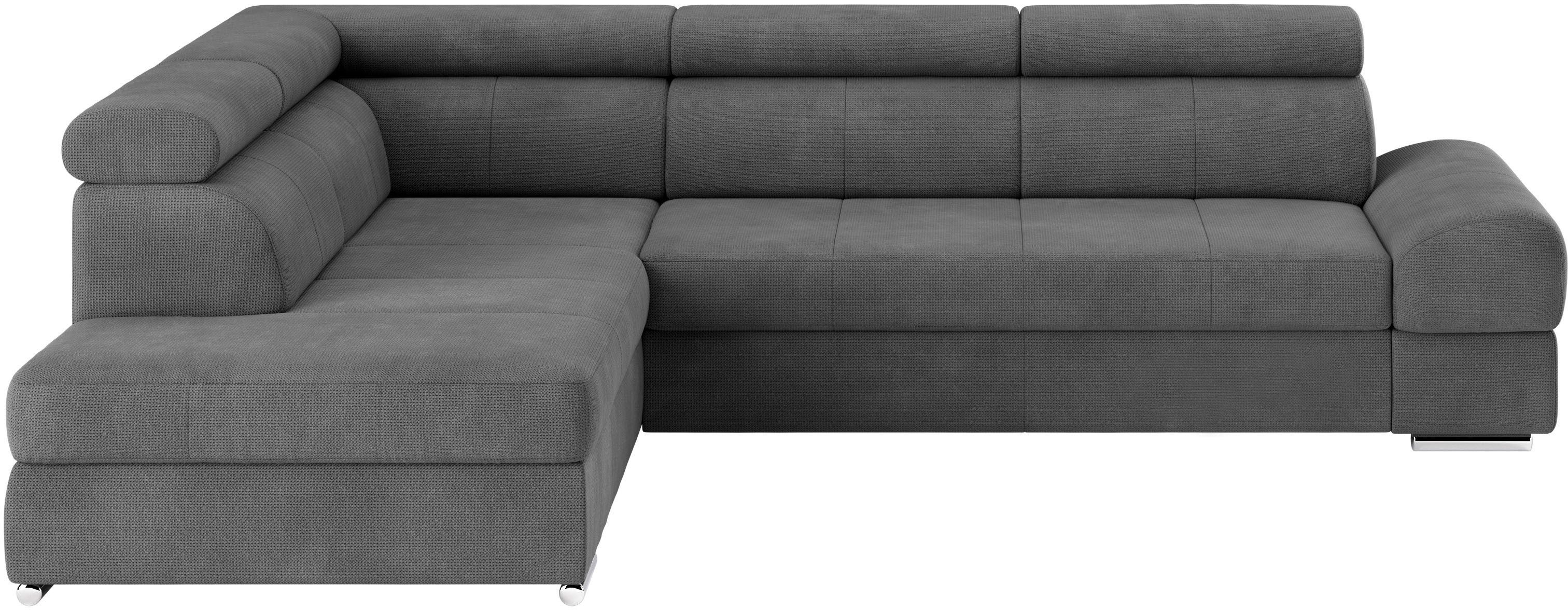 sit&more Ecksofa "Broadway L-Form", mit verstellbaren Kopfteilen, wahlweise günstig online kaufen