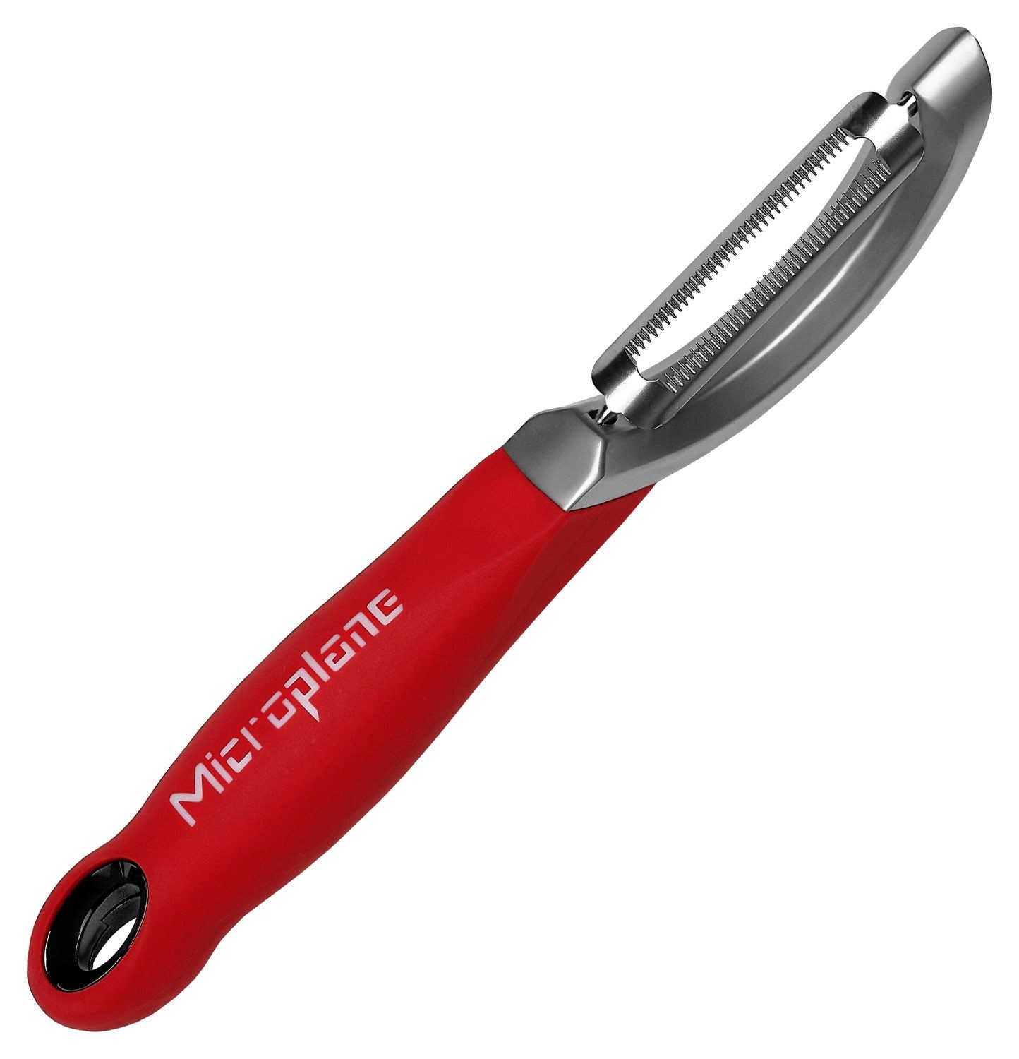 Microplane Sparschäler Schäler SPECIALTY, L 18,5 cm, Rot, Edelstahl, (1-tlg)