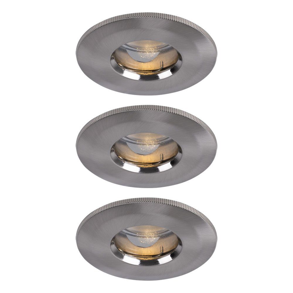 Paulmann LED Einbaustrahler, Leuchtmittel inklusive, Warmweiß, 3er Set LED Einbau Прожекторы Außen Bereich Decken Spots Beleuchtung