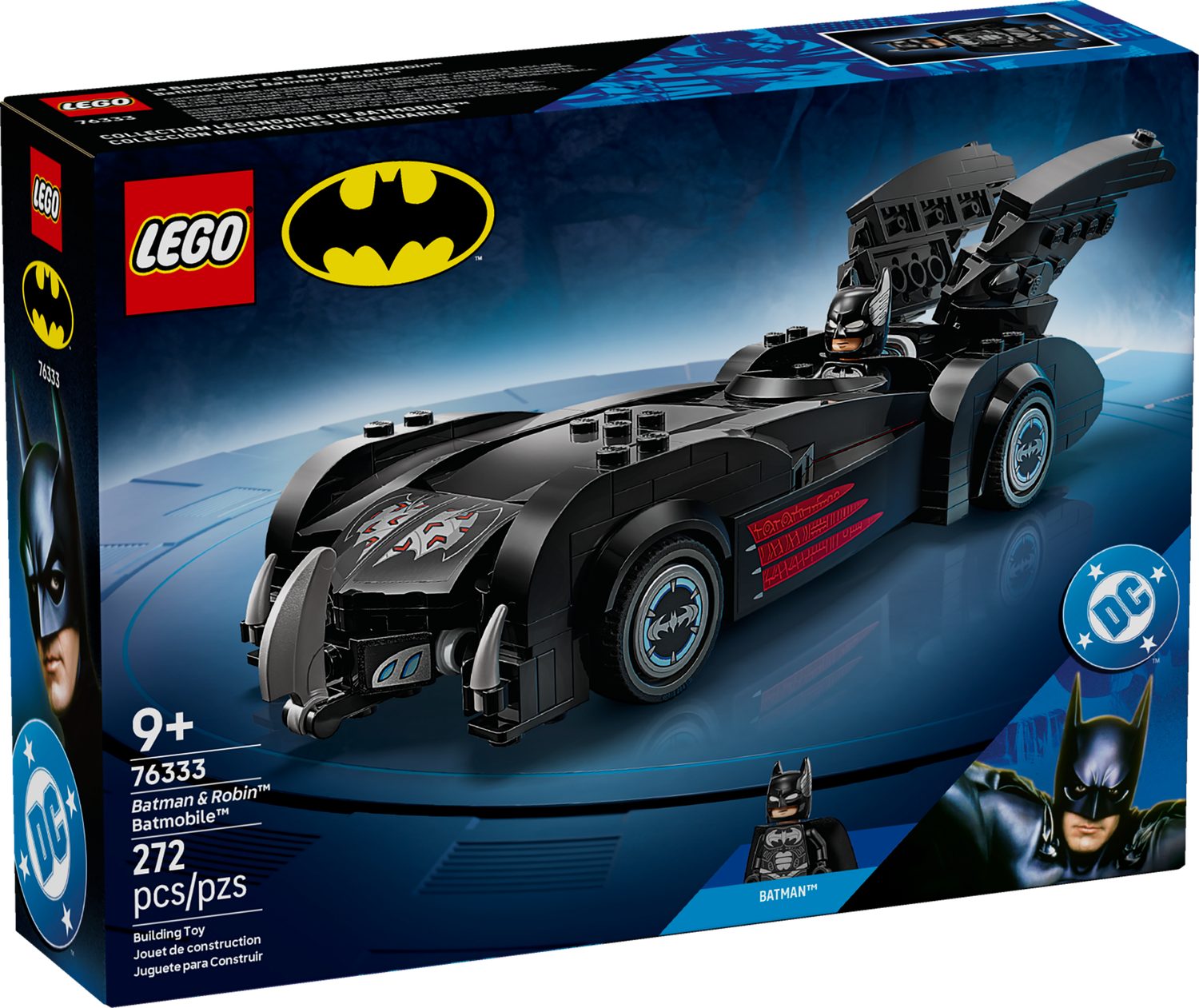 LEGO® Batman 76333 Batman & Robin: Batmobil Spielbausteine, (Set, 272 St., Set)