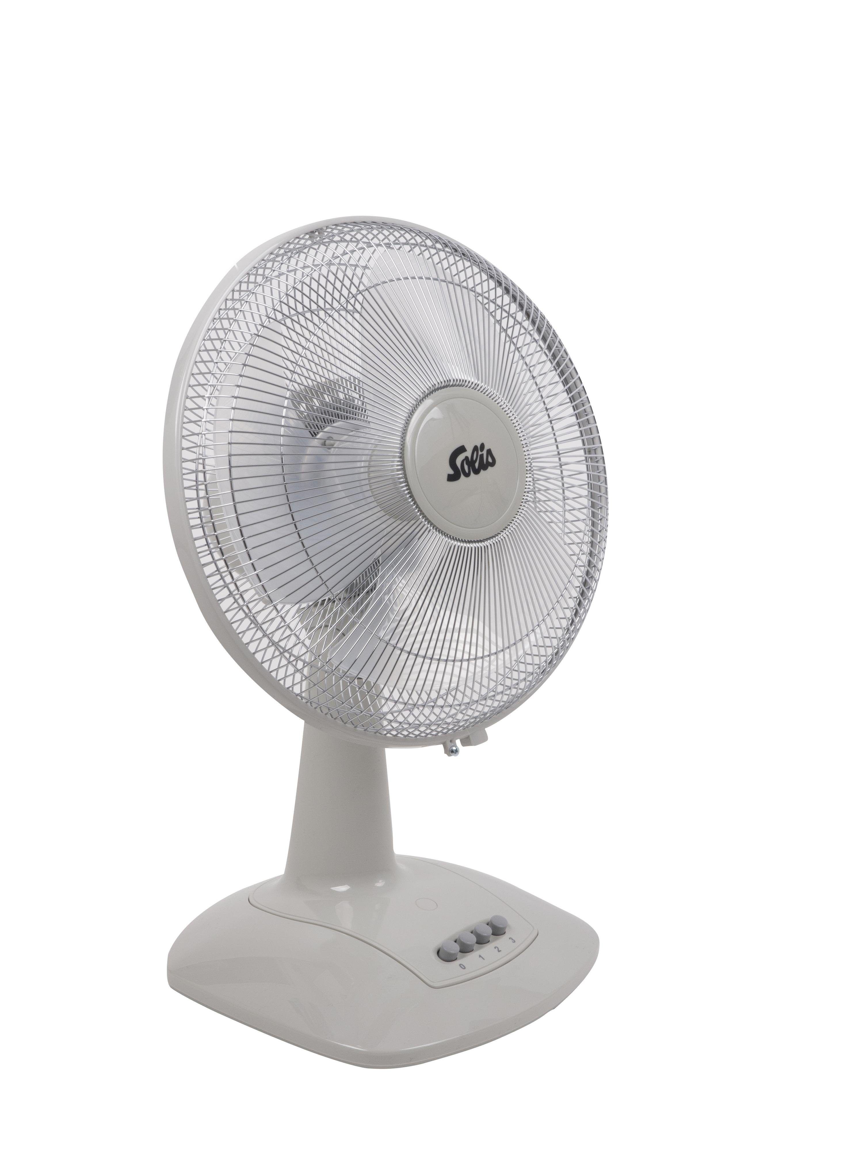 SOLIS OF SWITZERLAND Tischventilator Desk Fan, Typ 746, 45 W, 3 Stufen, Oszillationsfunktion, max. 54 dB