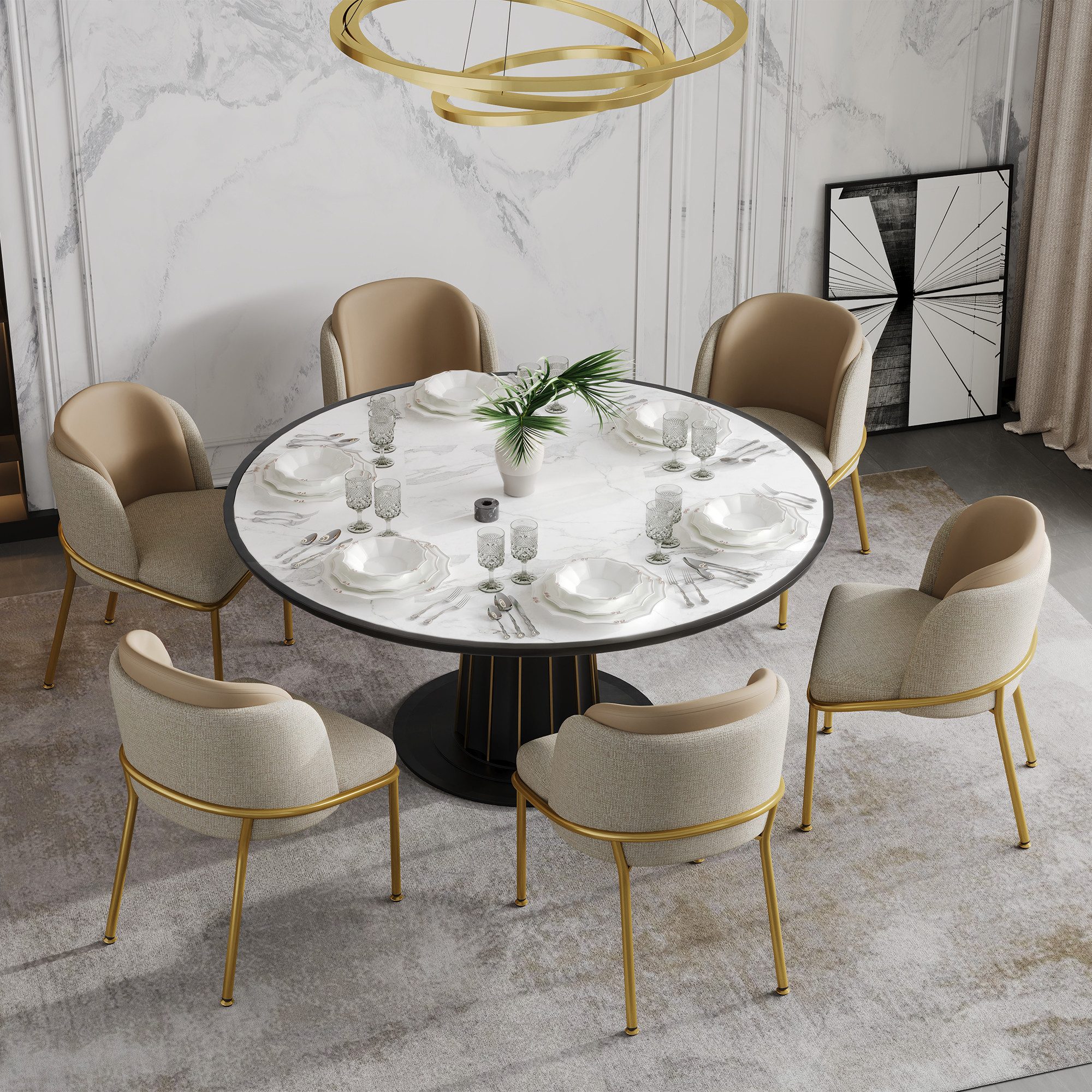 MODFU Esszimmerstuhl Küchenstuhl,Loungesessel,Kosmetikstuhl (6 St Modern günstig online kaufen