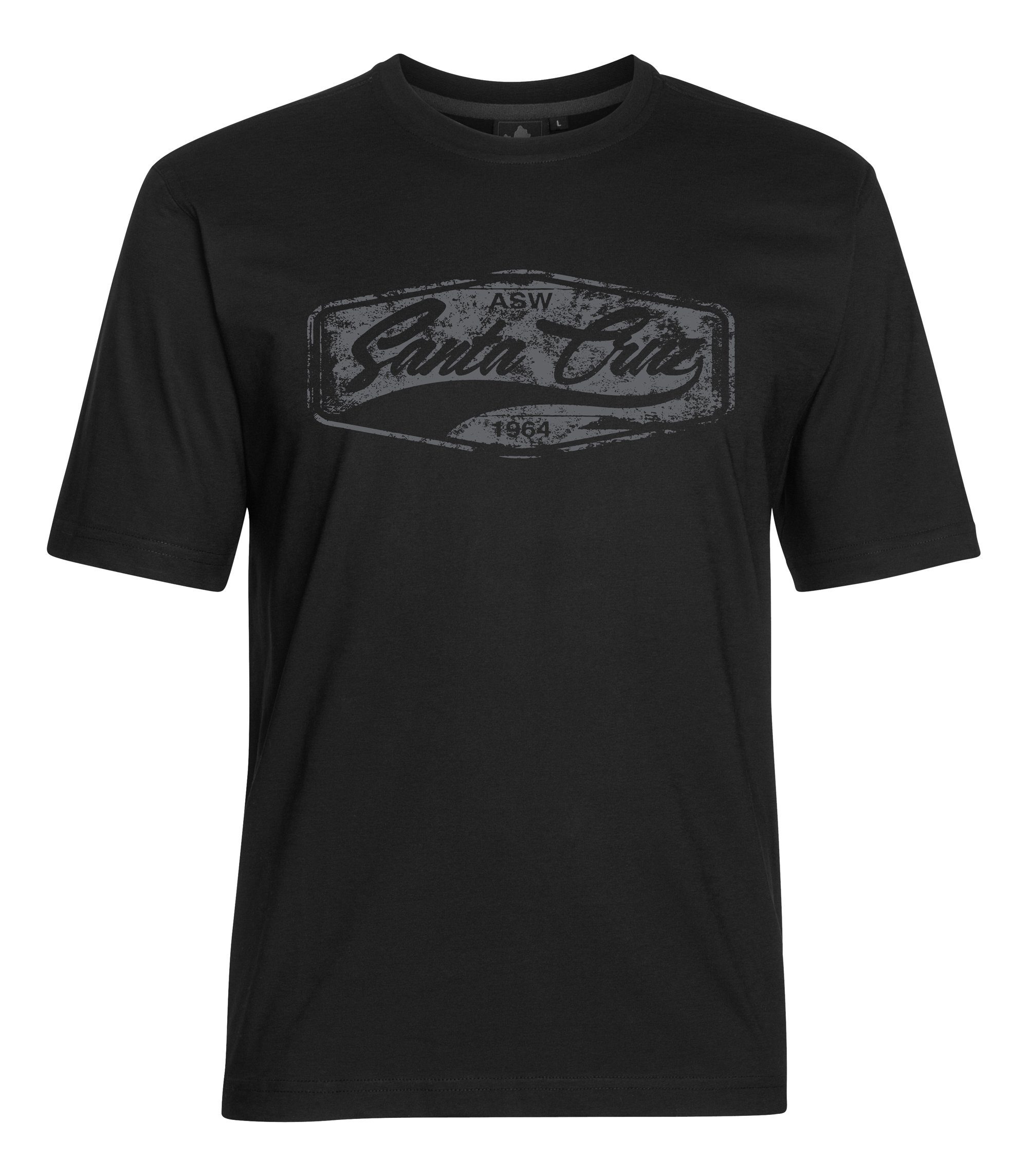 SANTA T-Shirt Schnitt klassischen SEED AHORN SPORTSWEAR schwarz im CRUZ_POPPY