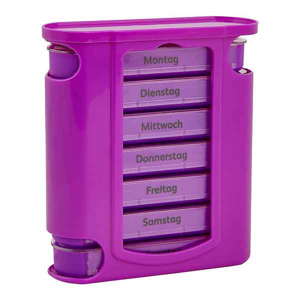Wellgro Pillendose »Tablettenbox für 7 Tage, je 4 Fächer pro Tag, Pillendose, Medikamentenbox, Wochendosierer«