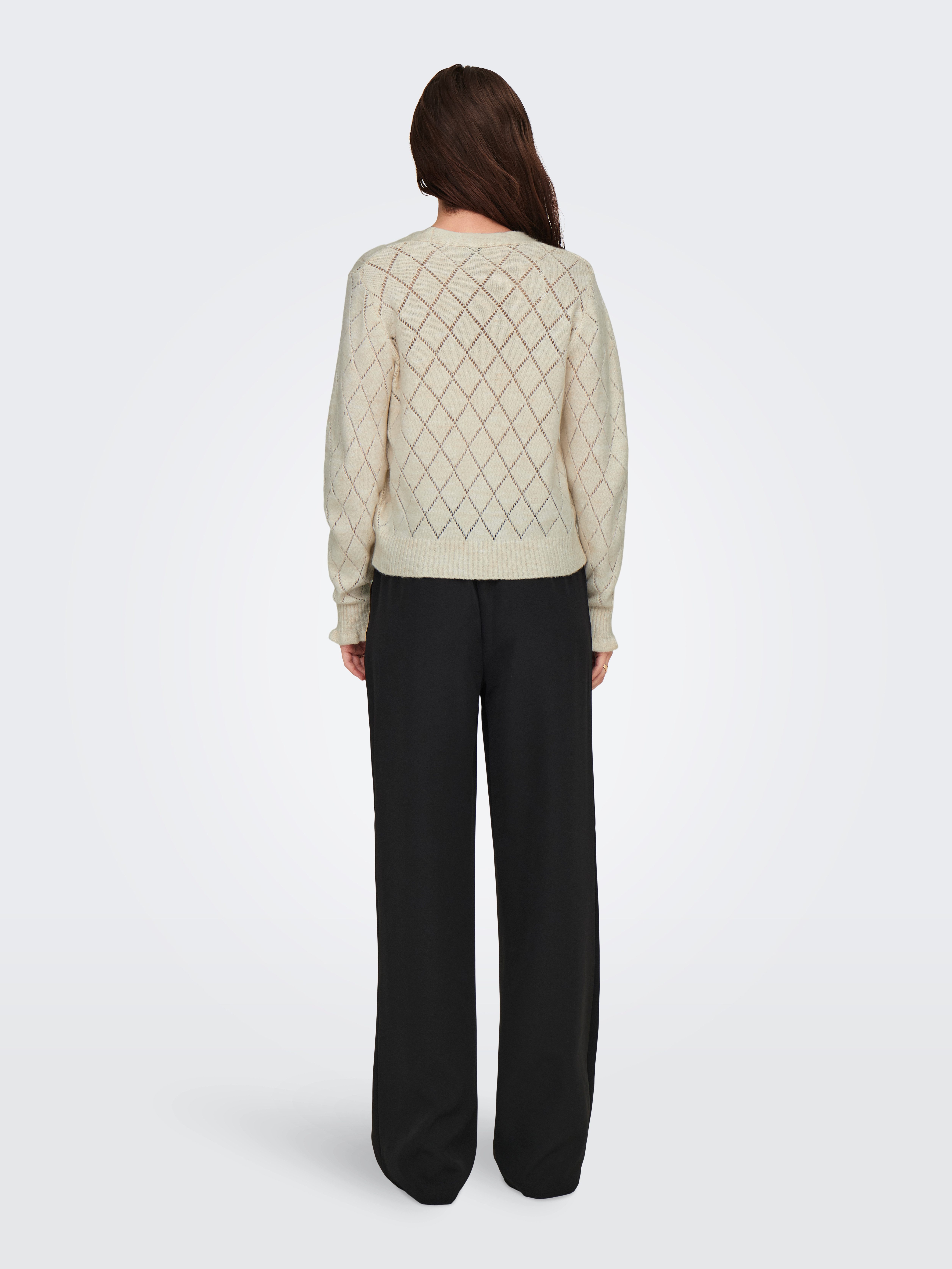 JDY Strickjacke JDYLETTY L/S V-NECK STRUC CARDI KNT NOOS