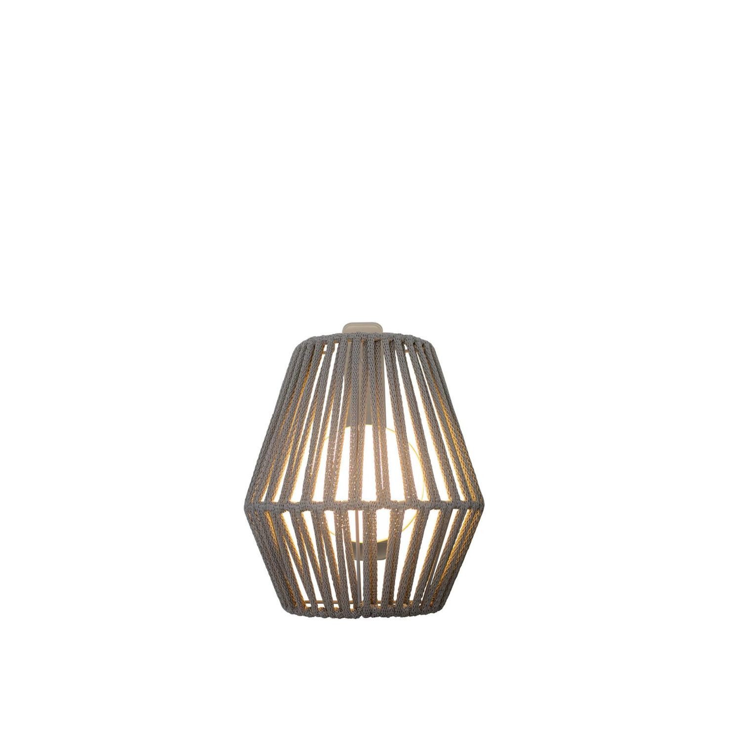 Licht-Erlebnisse Außen-Wandleuchte KAHLA, LED fest integriert, Warmweiß, LED mit Akku Leuchtmittel IP54 2700 K 900 lm tragbar in Taupe Boho