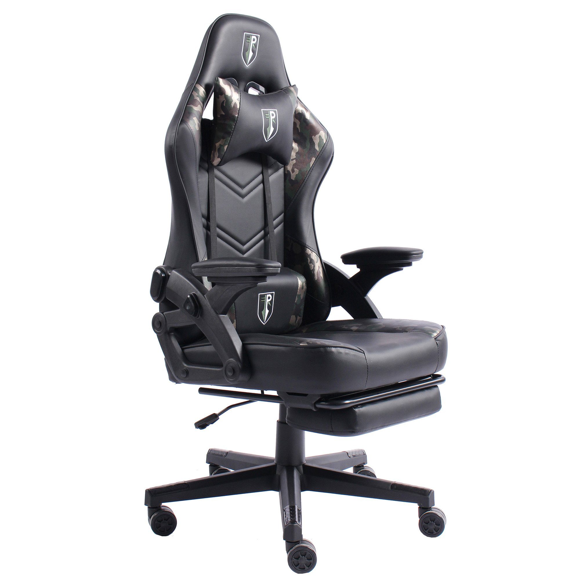 TRISENS Chefsessel Armando (1 Stück), Bürostuhl Gaming Chair Chefsessel PC-Stuhl Fußstütze Racing-Design