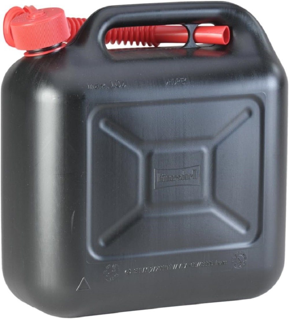 Benzinkanister 1 Kraftstoff-Kanister STANDARD schwarz - 10 Liter