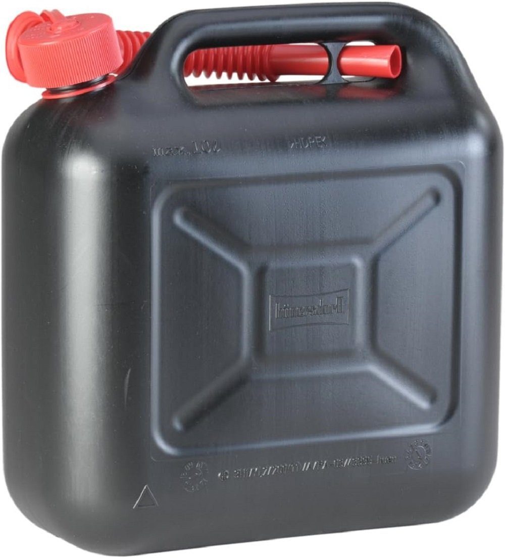 hünersdorff Kanister 20 Liter Benzinkanister Kunststoff Transparent schwarz  Reservekanister (1 St)