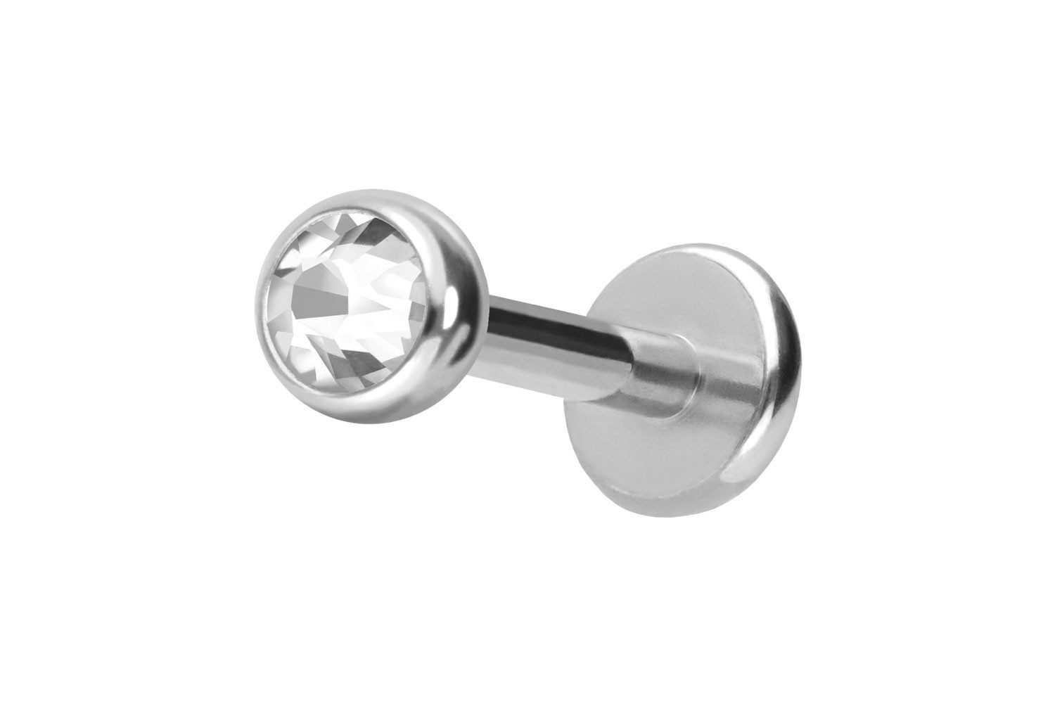 PIERCINGLINE Piercing-Set Titan Labret KRISTALL (Labrets, 1-tlg)