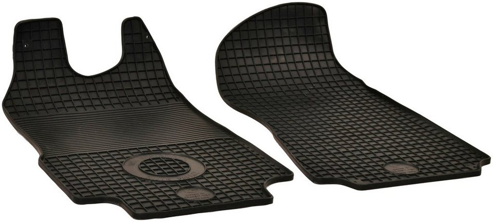WALSER Passform-Fußmatten (2 St), für Ford Transit Bus, Kastenwagen,  Pritschenwagen, für Ford Transit 01/2000-12/2014