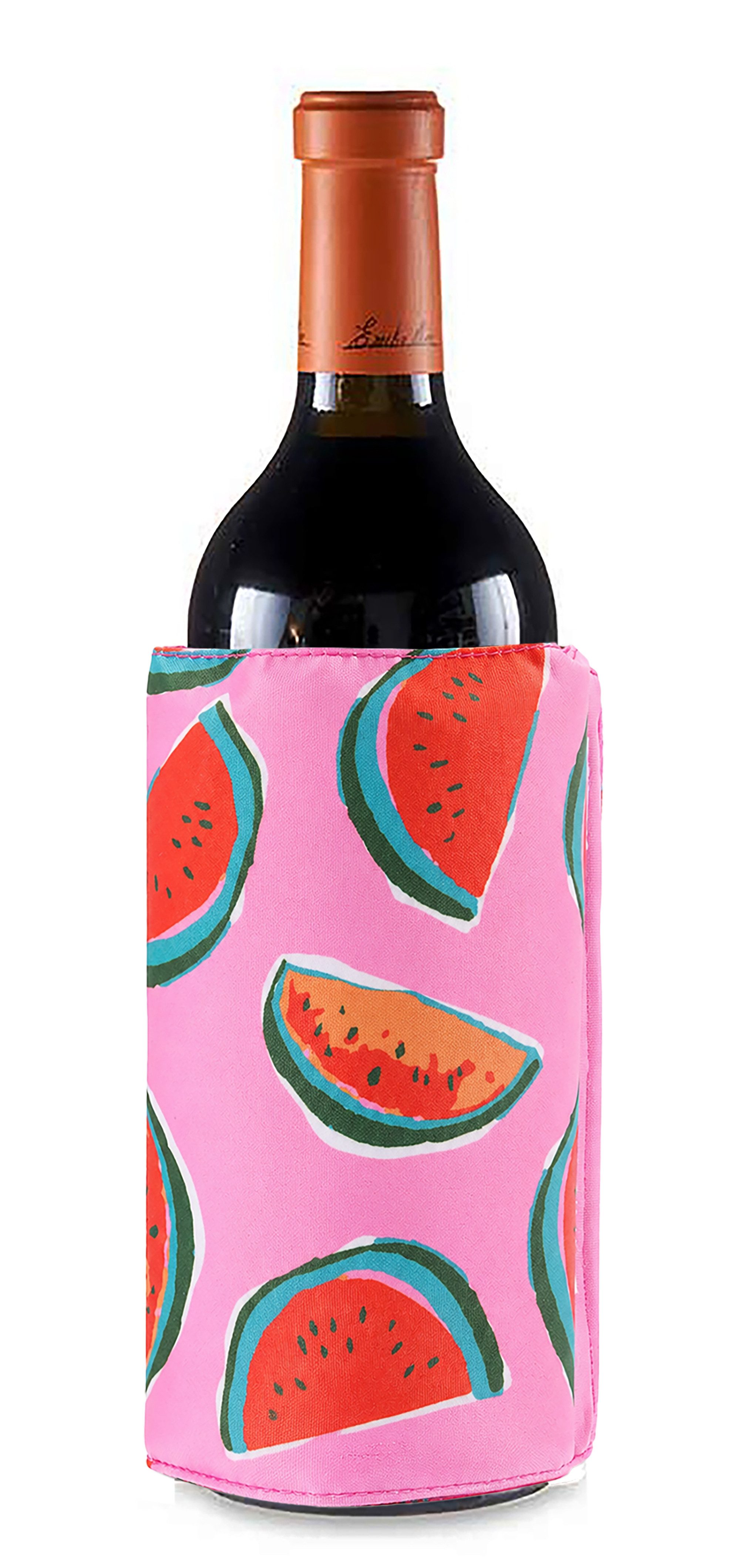 *Alpina* Weinkühler GEL FLASCHENKÜHLER "Wassermelone" Klettverschluss Kühlmanschette 33, wiederverwendbar Champagnerkühler Getränkekühler Weinkühler Wein Sekt