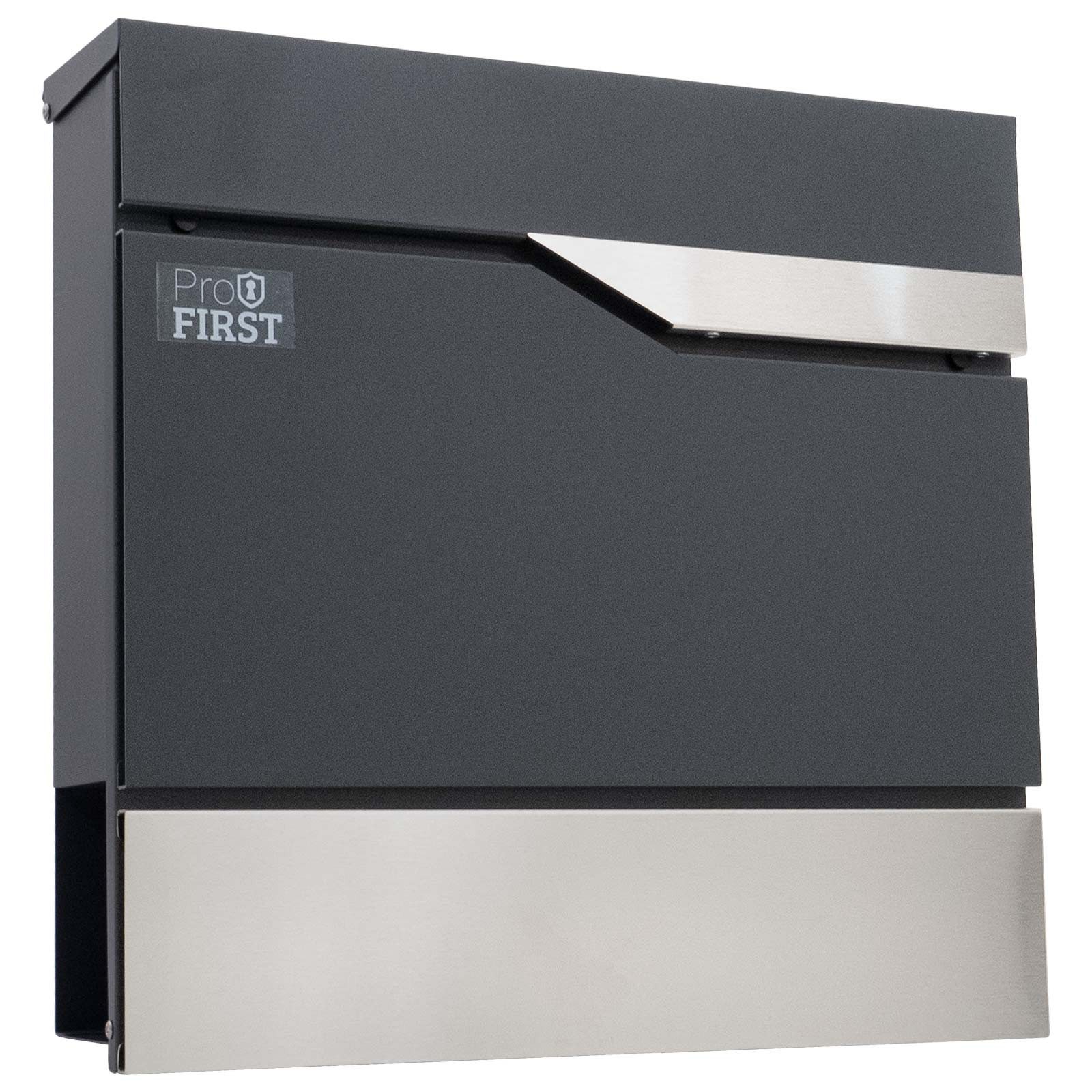 Profirst Wandbriefkasten Matera Mailbox mit Zeitungsfach Wandbriefkasten