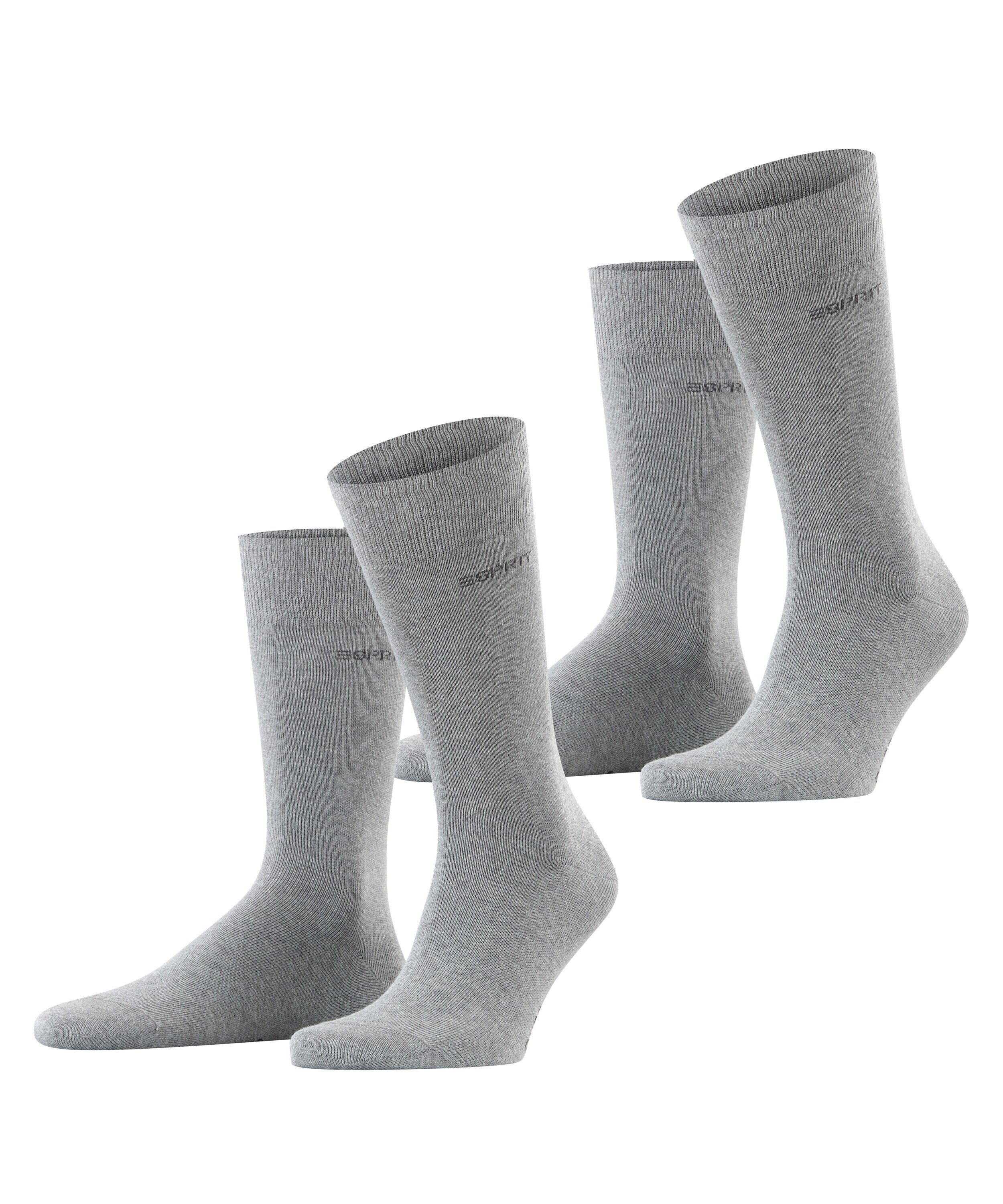 Esprit Socken Esprit Basic Uni 2-Pack Herren (2-Paar) mit hohem Baumwollanteil