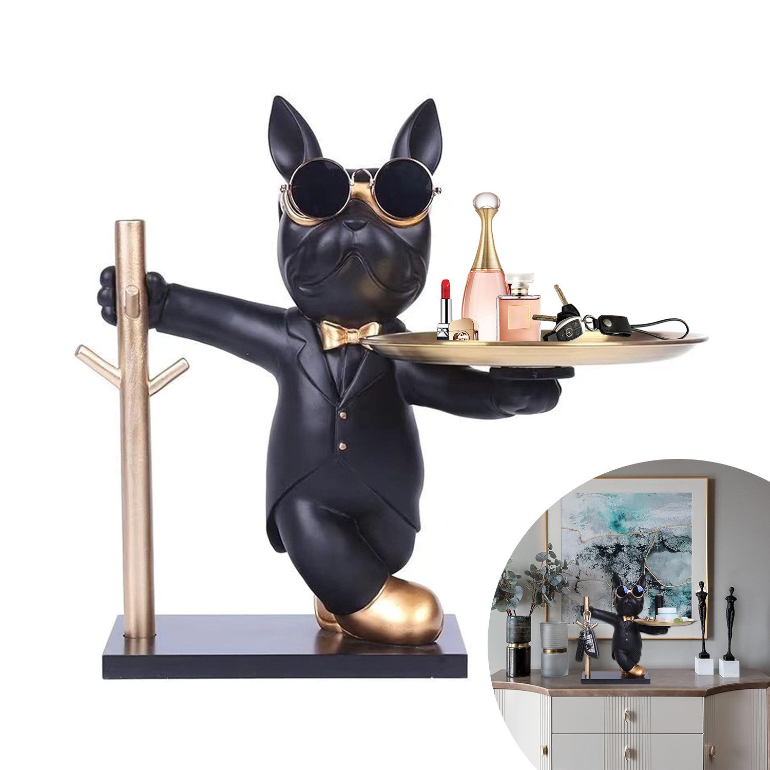 ZEUOPQ Tierfigur Bulldogge Skulptur Deko Französische günstig online kaufen