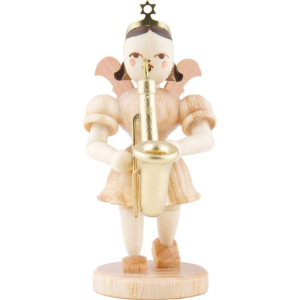 Blank Kunstgewerbe Dekofigur Kurzrockengel mit Saxophon, natur (6,6cm) von Blank Kunsthandwerk